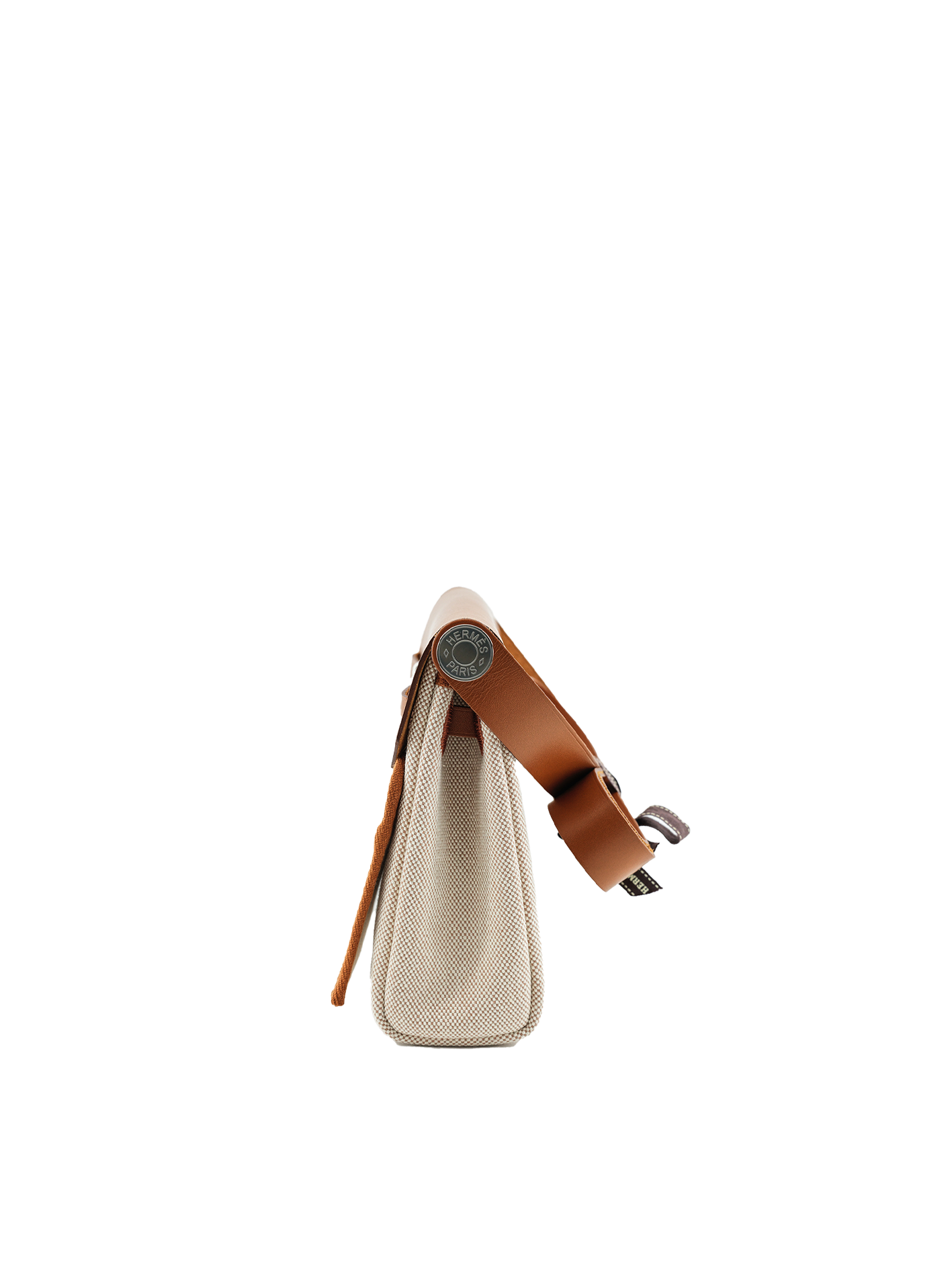 PRE-LOVED HERMES MINI HERBAG TOILE/ SWIFT ECRU/ BEIGE PHW