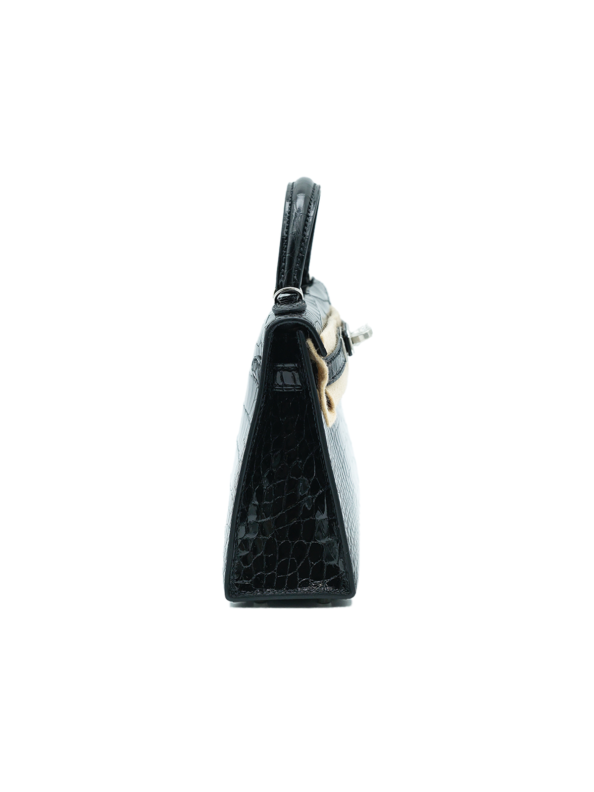 NEW HERMÈS MINI KELLY II ALLIGATOR CROCODILE BLACK PHW