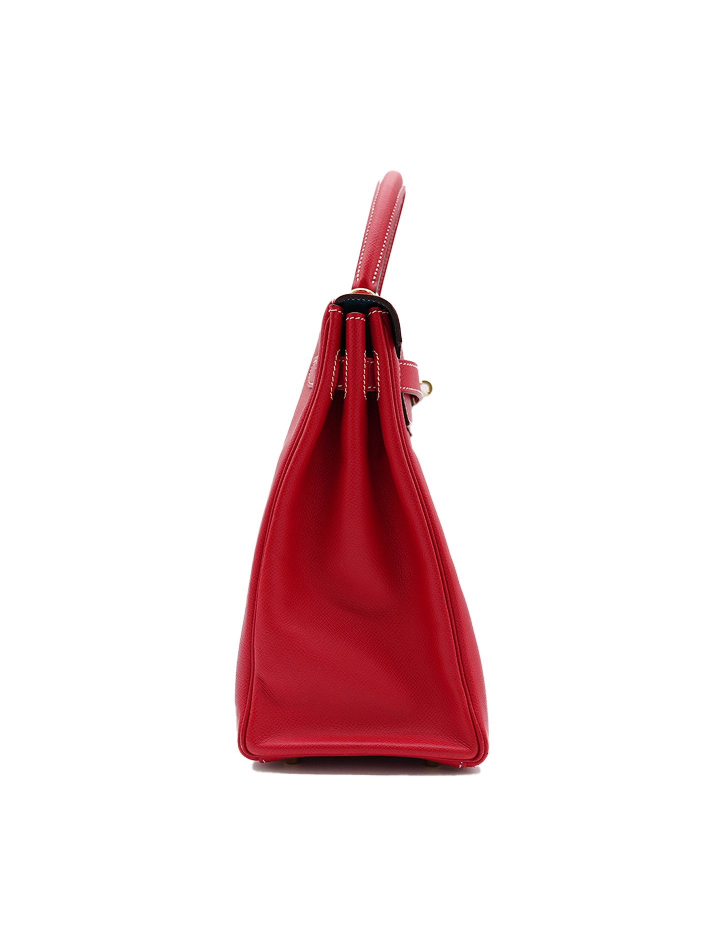 PRE-LOVED HERMES KELLY 35 EPSOM ROUGE CASAQUE CGHW
