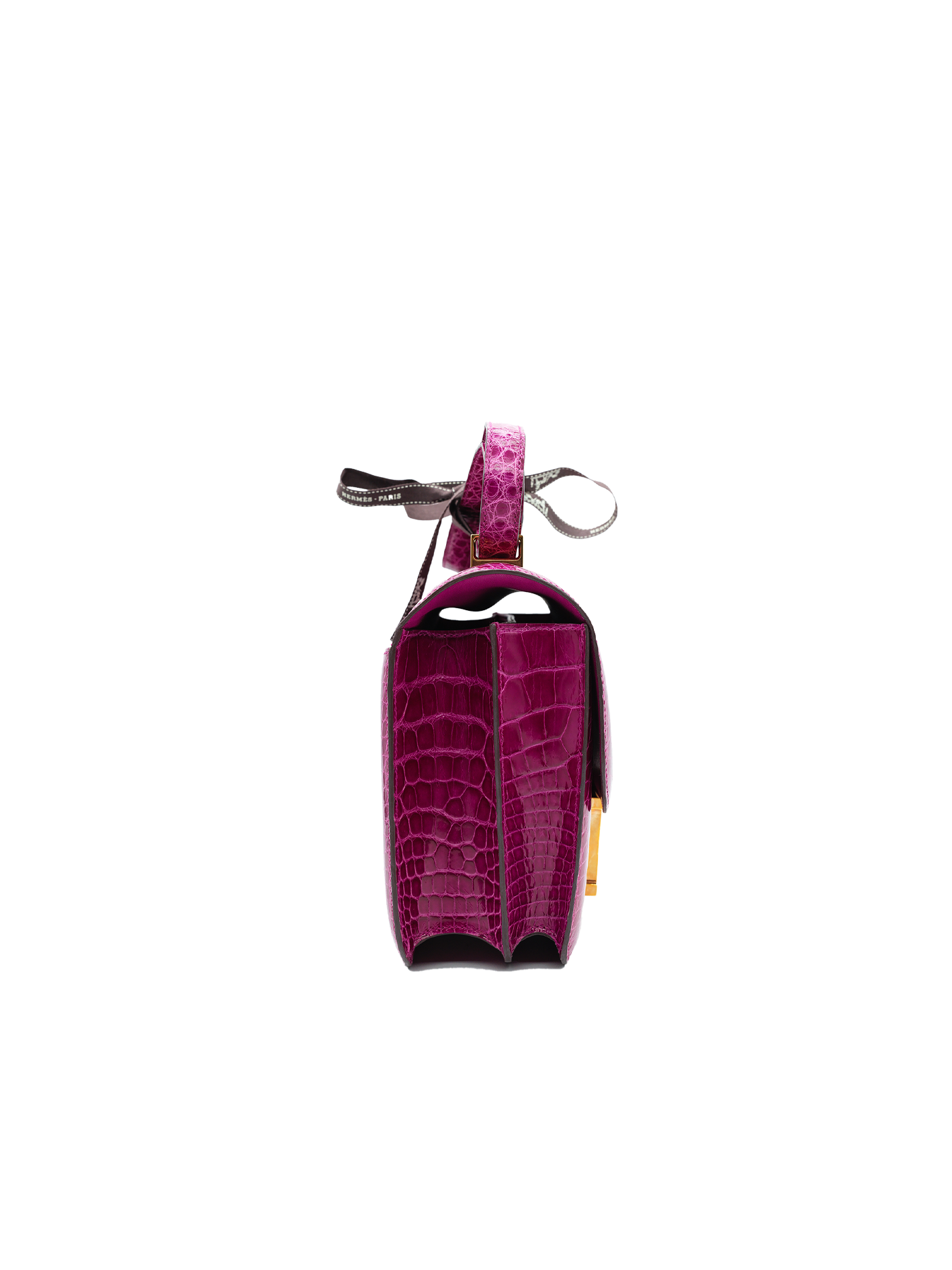 PRE-LOVED HERMÈS CONSTANCE 24 ALLIGATOR CROCODILE ROSE SCHEHERAZA GHW