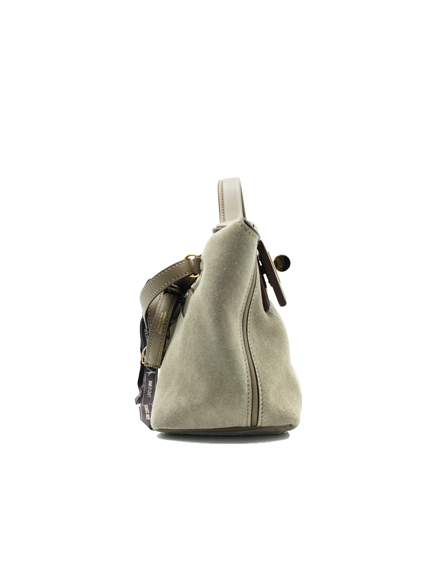 PRE-LOVED HERMÈS MINI 2424 SWIFT/ SUEDE GRIS CAILOR/ ETOUPE GHW