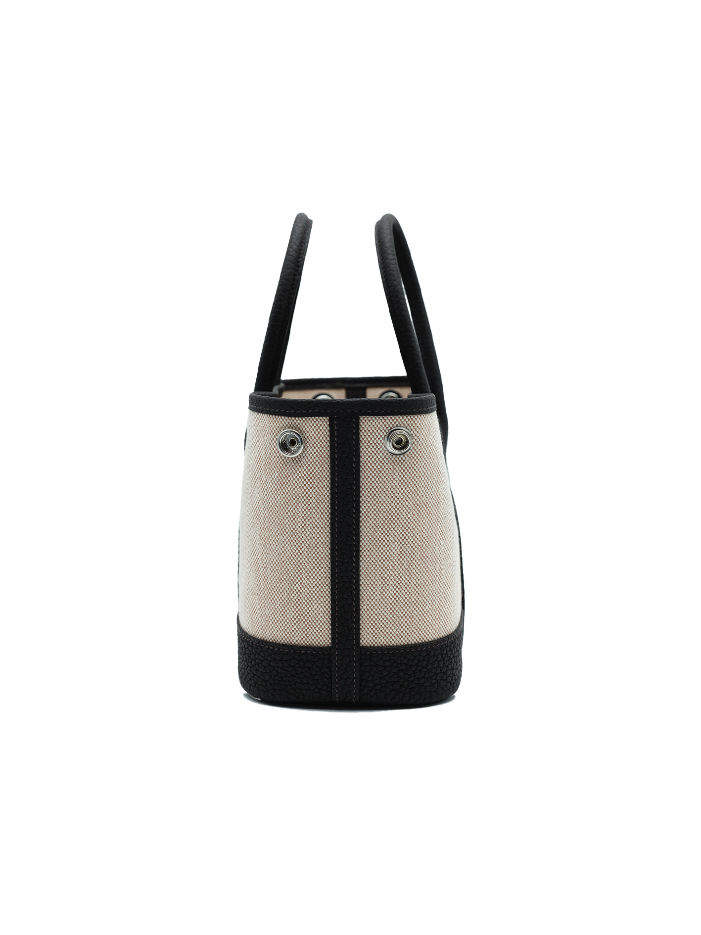 NEW HERMES MINI GARDEN PARTY TOILE/ NEGONDA BAI BRUN PHW