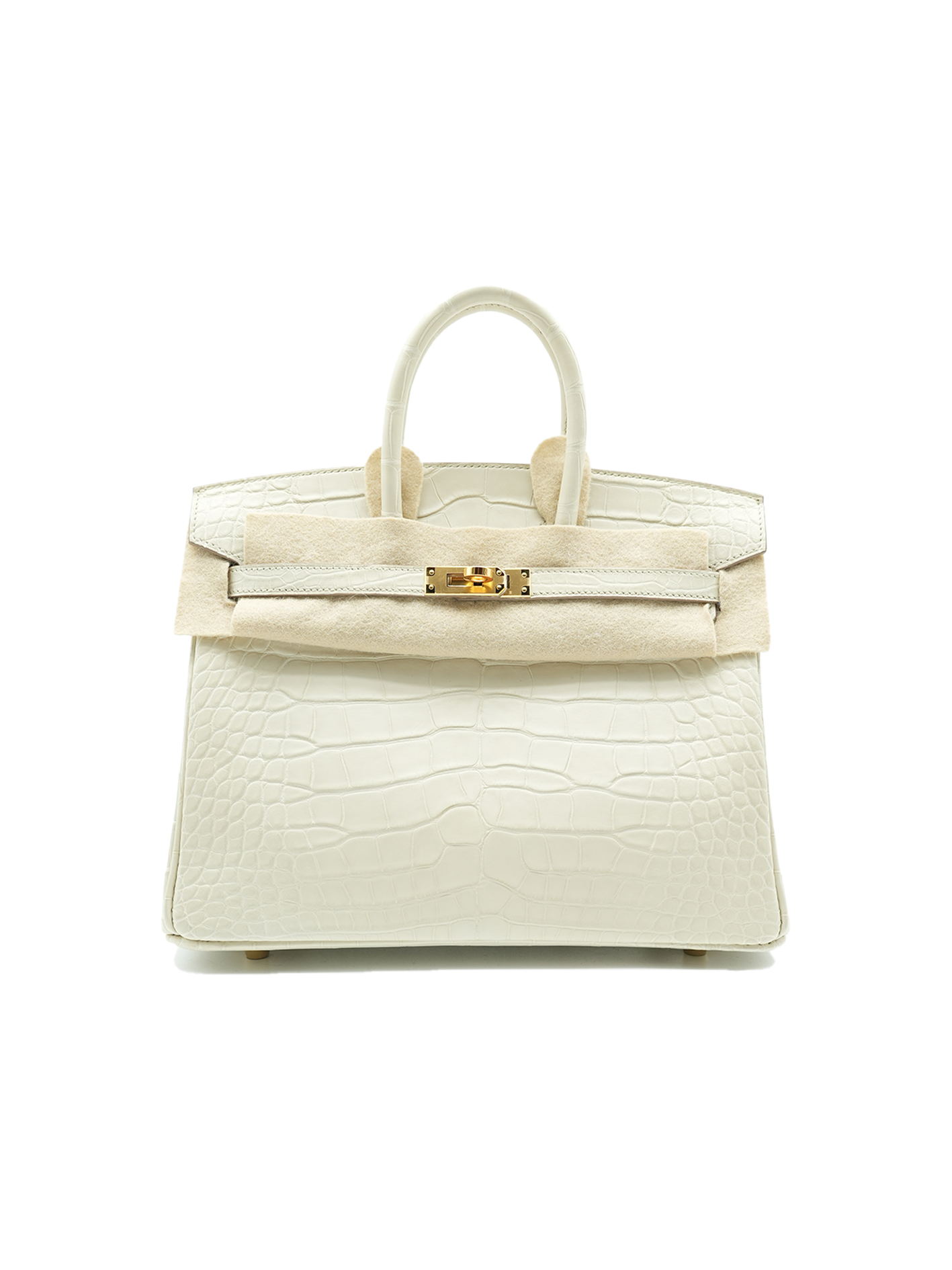 PRE-LOVED HERMÈS BIRKIN 25 ALLIGATOR CROCODILE BETON GOLD HARDWARE