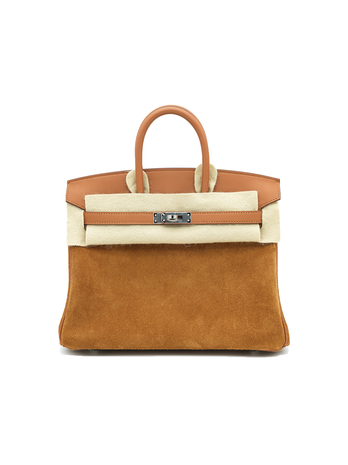 NEW HERMÈS BIRKIN 25 SUEDE/ SWIFT GOLD PHW