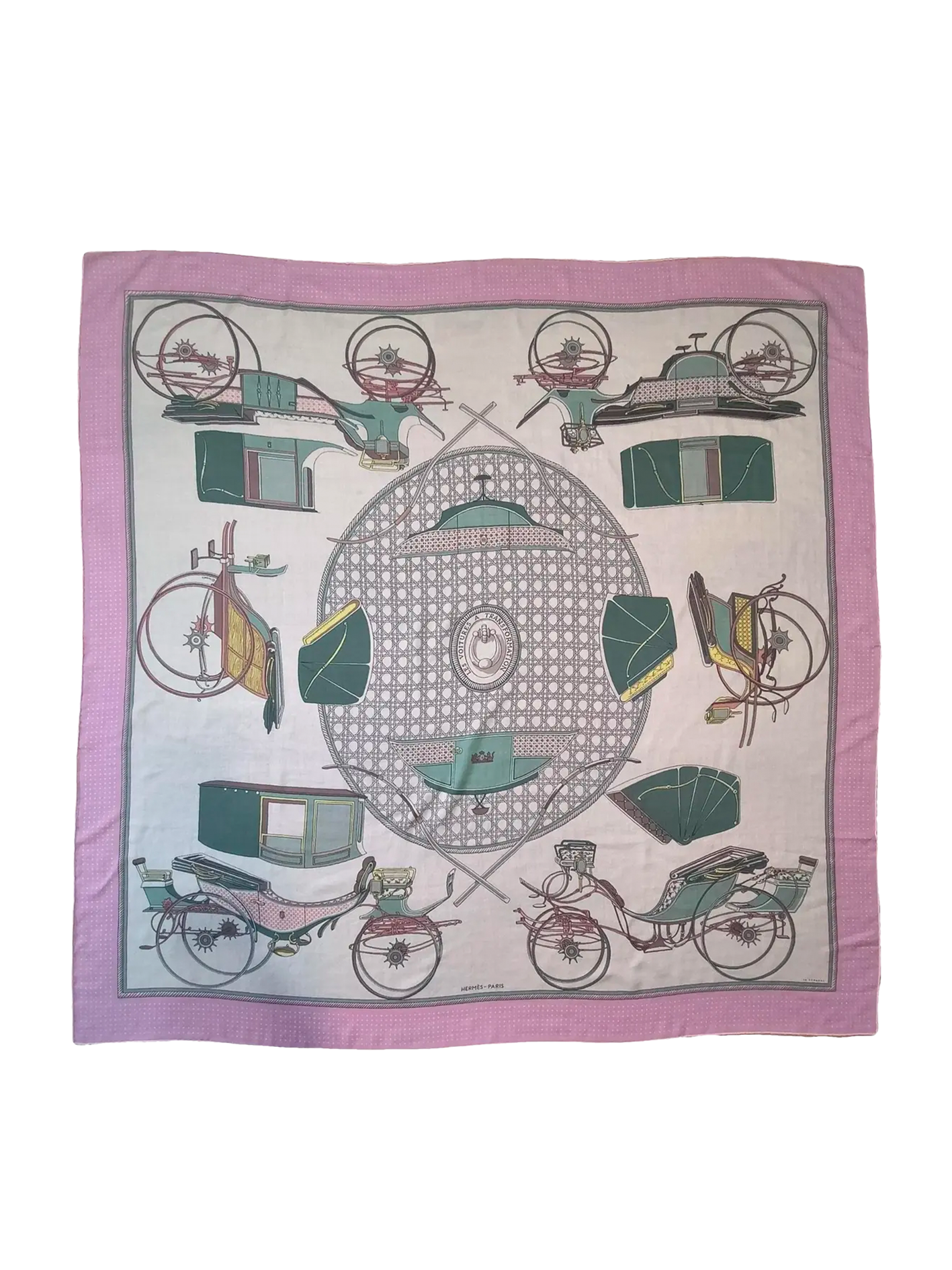 NEW HERMÈS LES VOITURES A TRANSFORMATION SCARF 140 CM