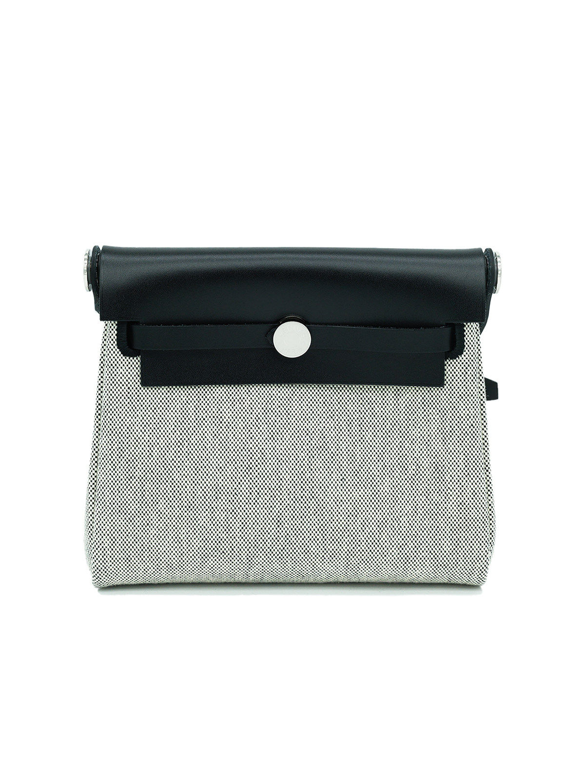 NEW HERMÈS MINI HERBAG TOILE/ SWIFT BLACK PHW