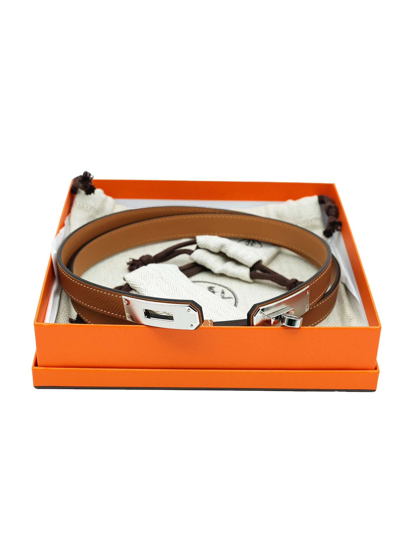 NEW HERMÈS KELLY BELT 18 EPSOM GOLD PHW