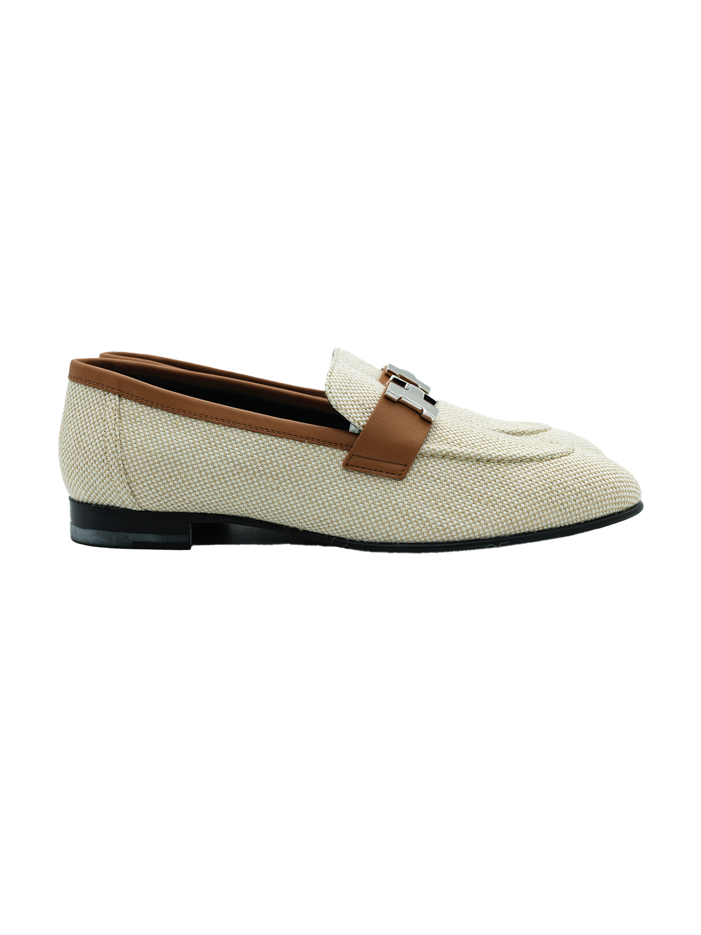 NEW HERMÈS MOCASSIM PARIS BEIGE/ NATUREL PHW