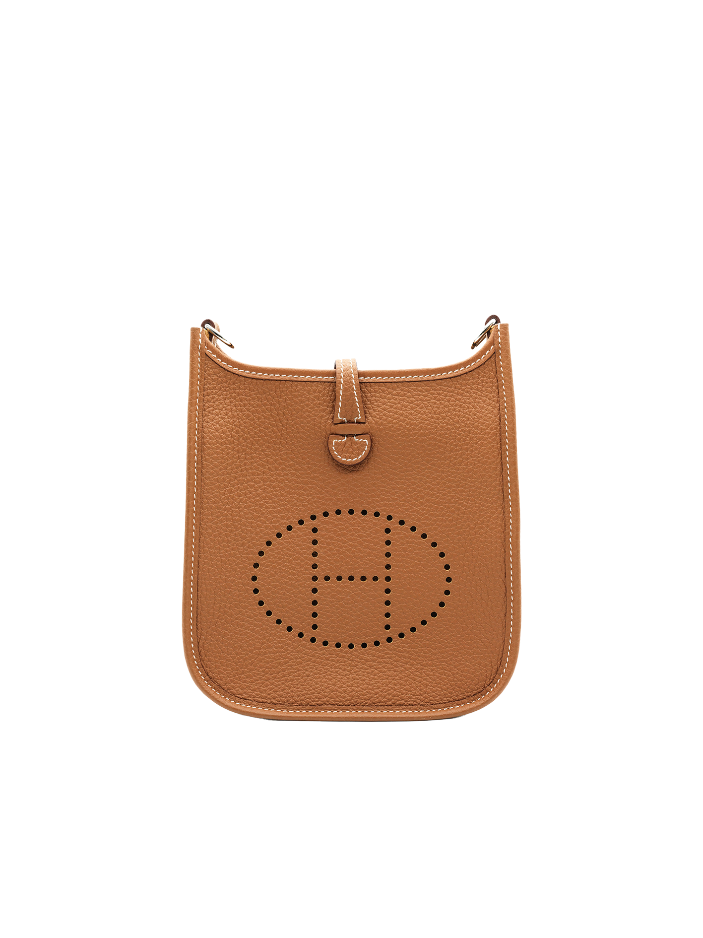 PRE-LOVED HERMÈS MINI EVELYNE TAURILLON CLEMENCE GOLD PHW