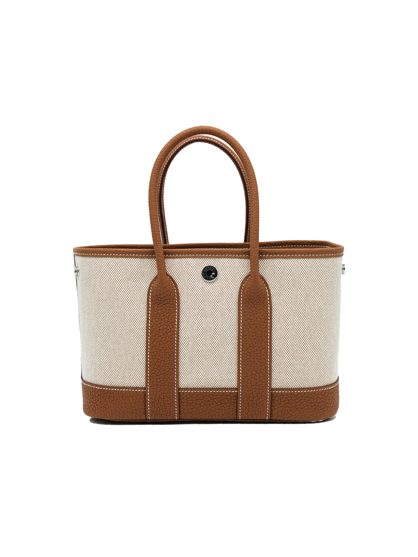 NEW HERMES MINI GARDEN PARTY TOILE/ NEGONDA GOLD PHW