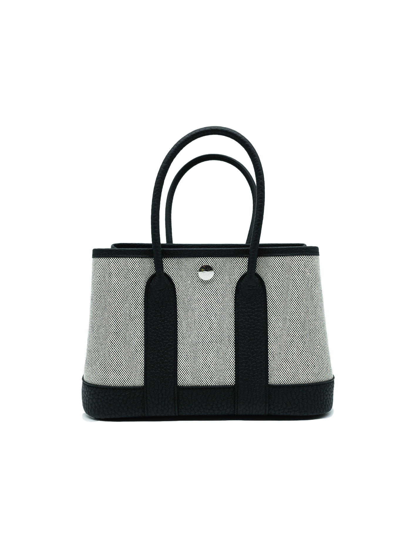 NEW HERMES MINI GARDEN PARTY TOILE/ NEGONDA BLACK PHW