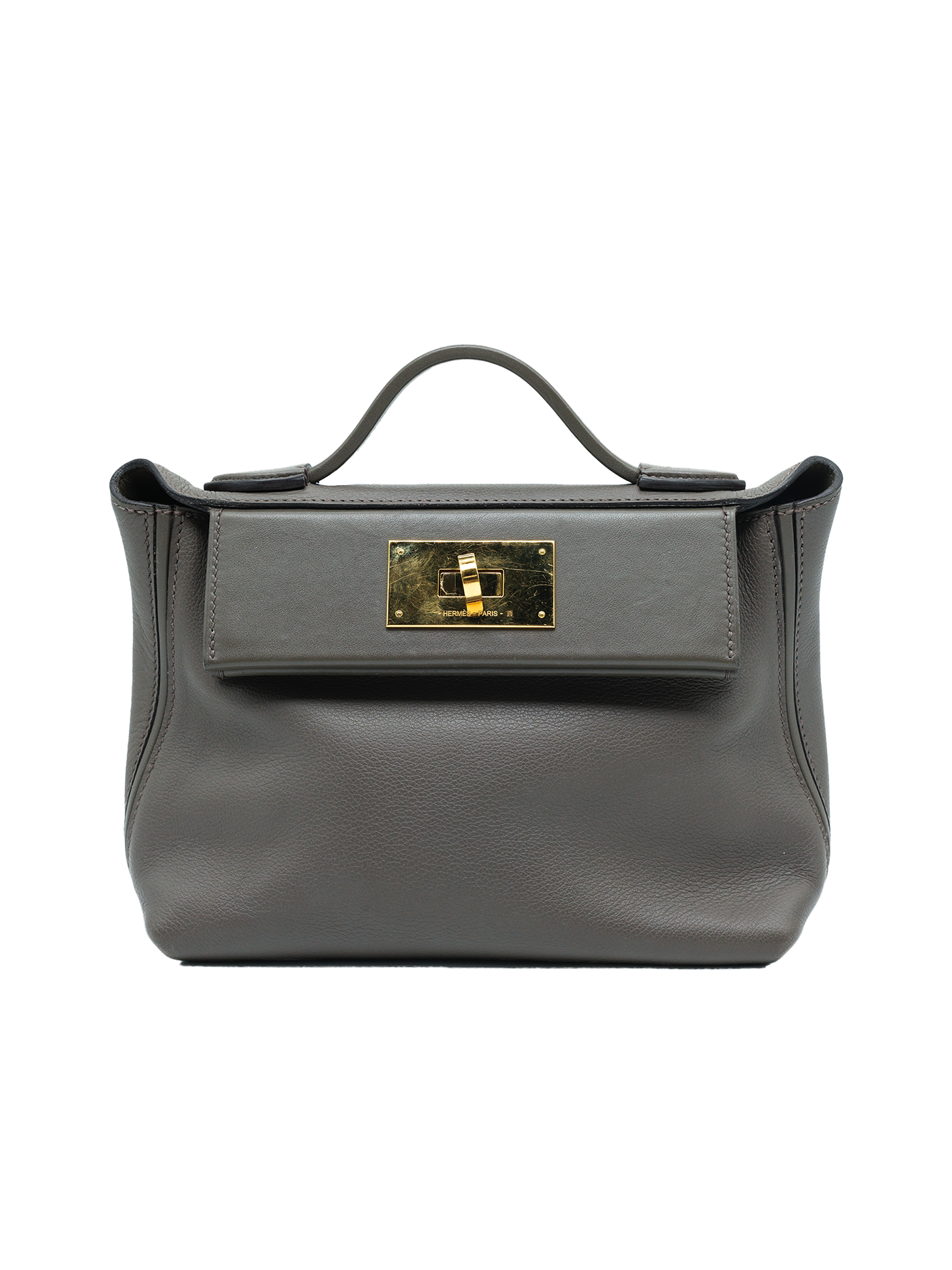 PRE-LOVED HERMÈS MINI 2424 EVERCOLOR ETAIN GHW