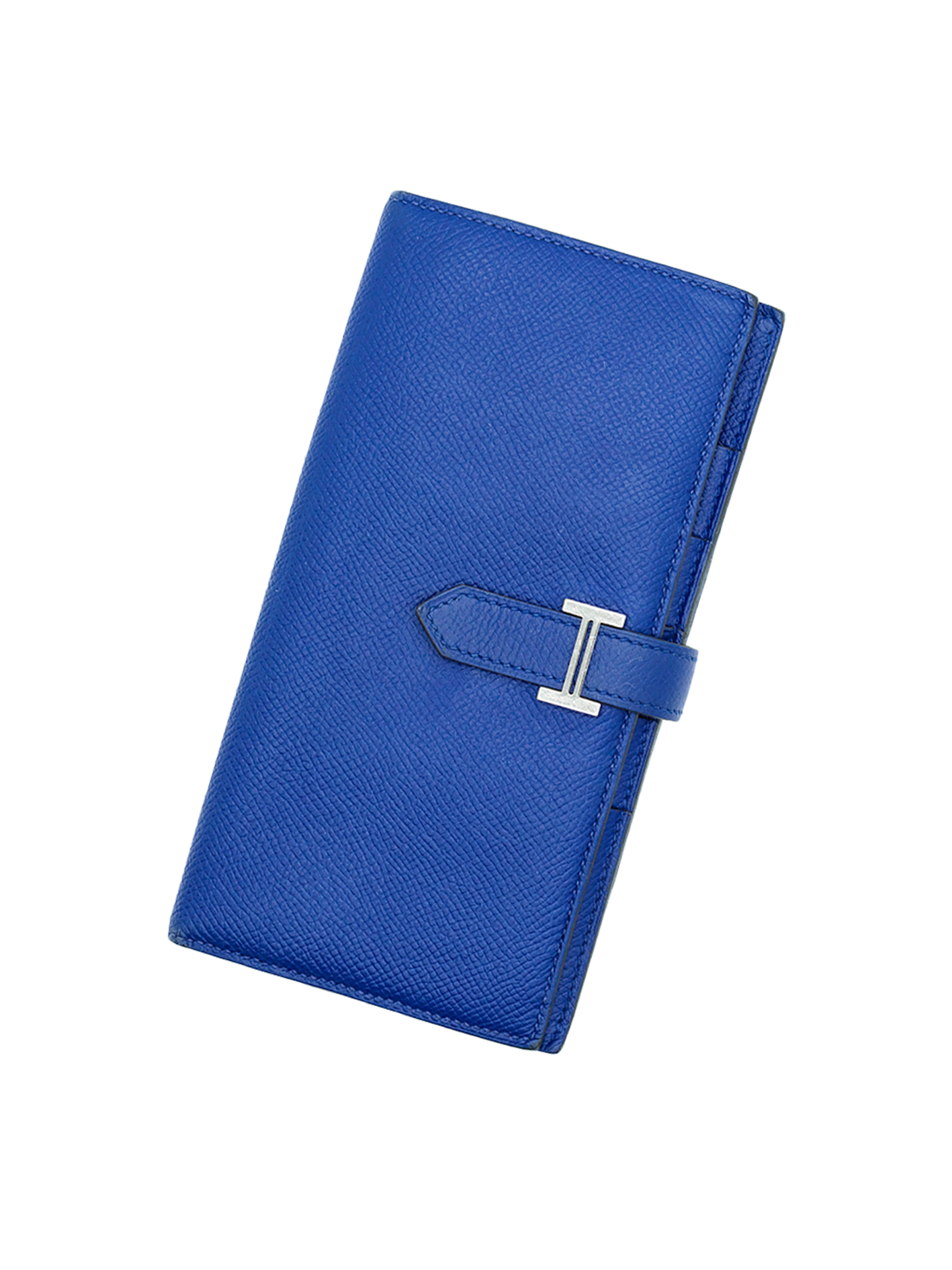 PRE-LOVED HERMÈS BEARN WALLET EPSOM BLUE ELECTRIC PHW