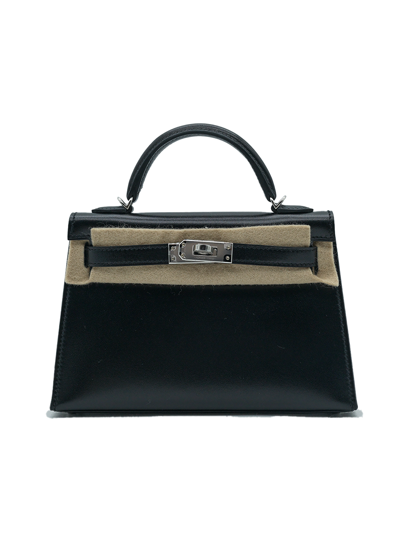 NEW HERMÈS MINI KELLY II BOX BLACK PHW