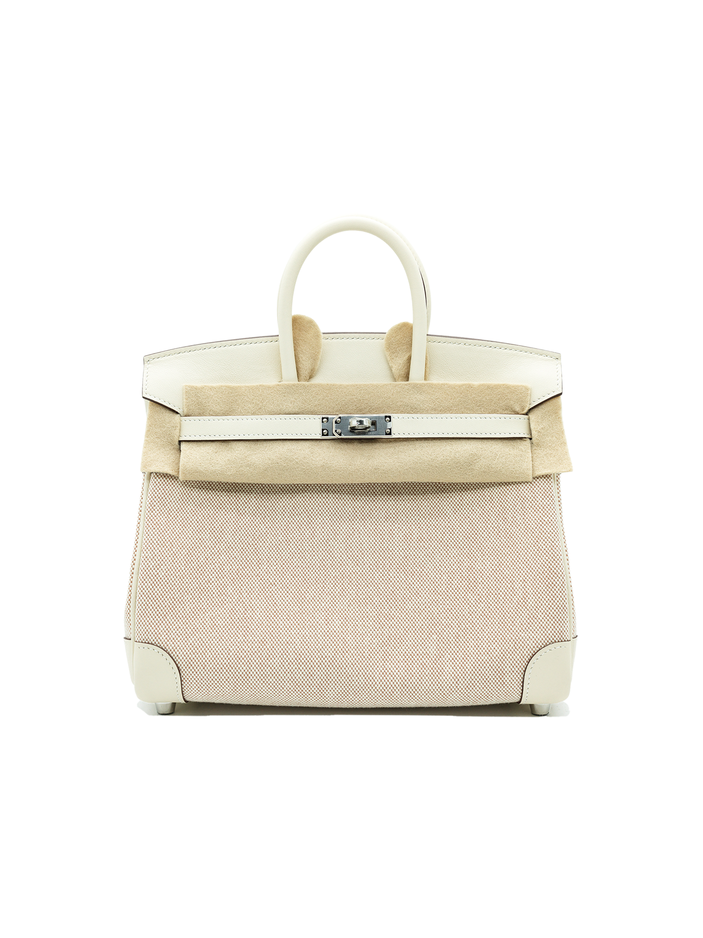 NEW HERMÈS BIRKIN 25 TOILE/ SWIFT NATA PHW