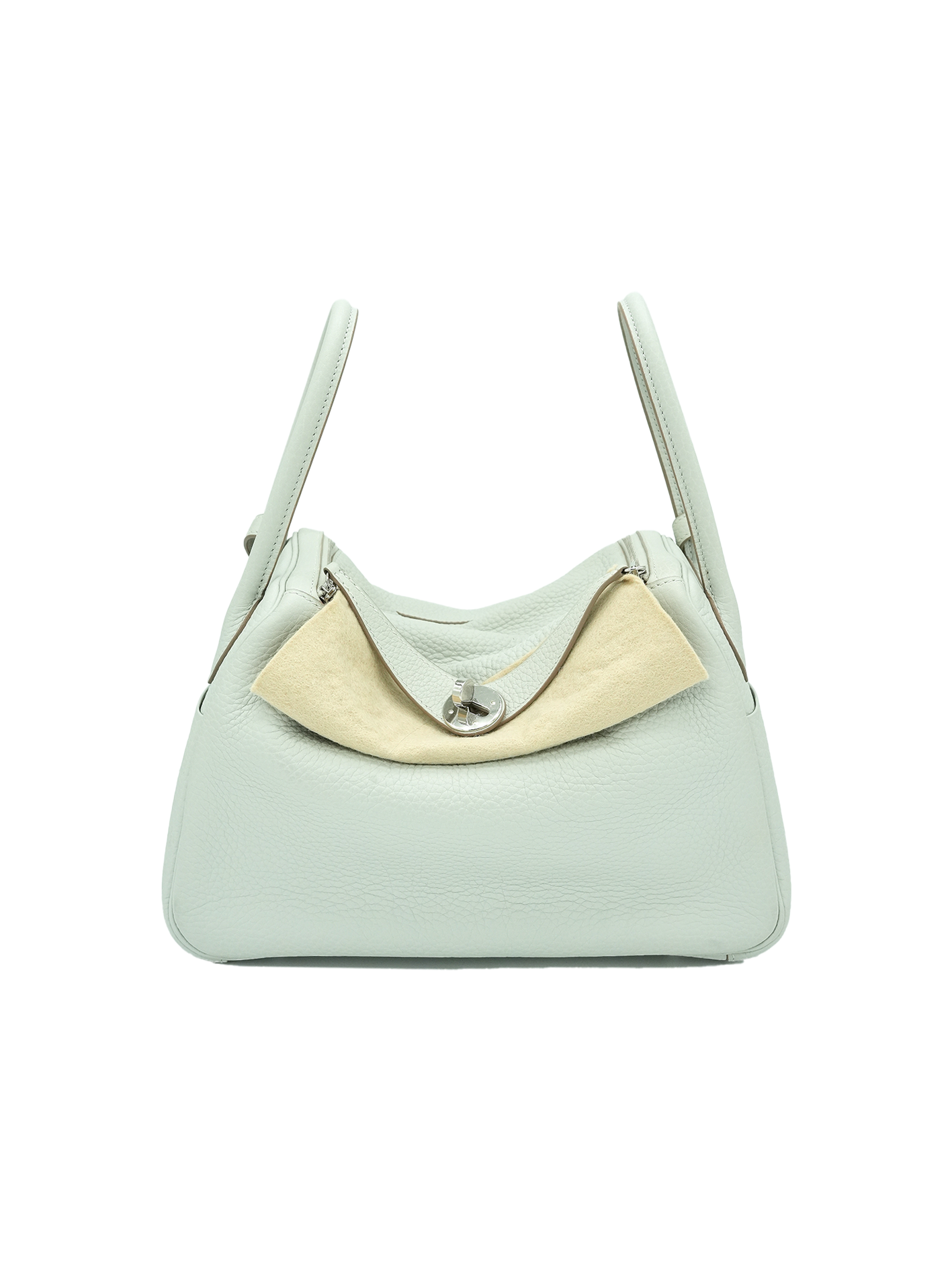 PRE-LOVED HERMÈS LINDY 26 TAURILLON CLEMENCE GRIS PERLE PHW