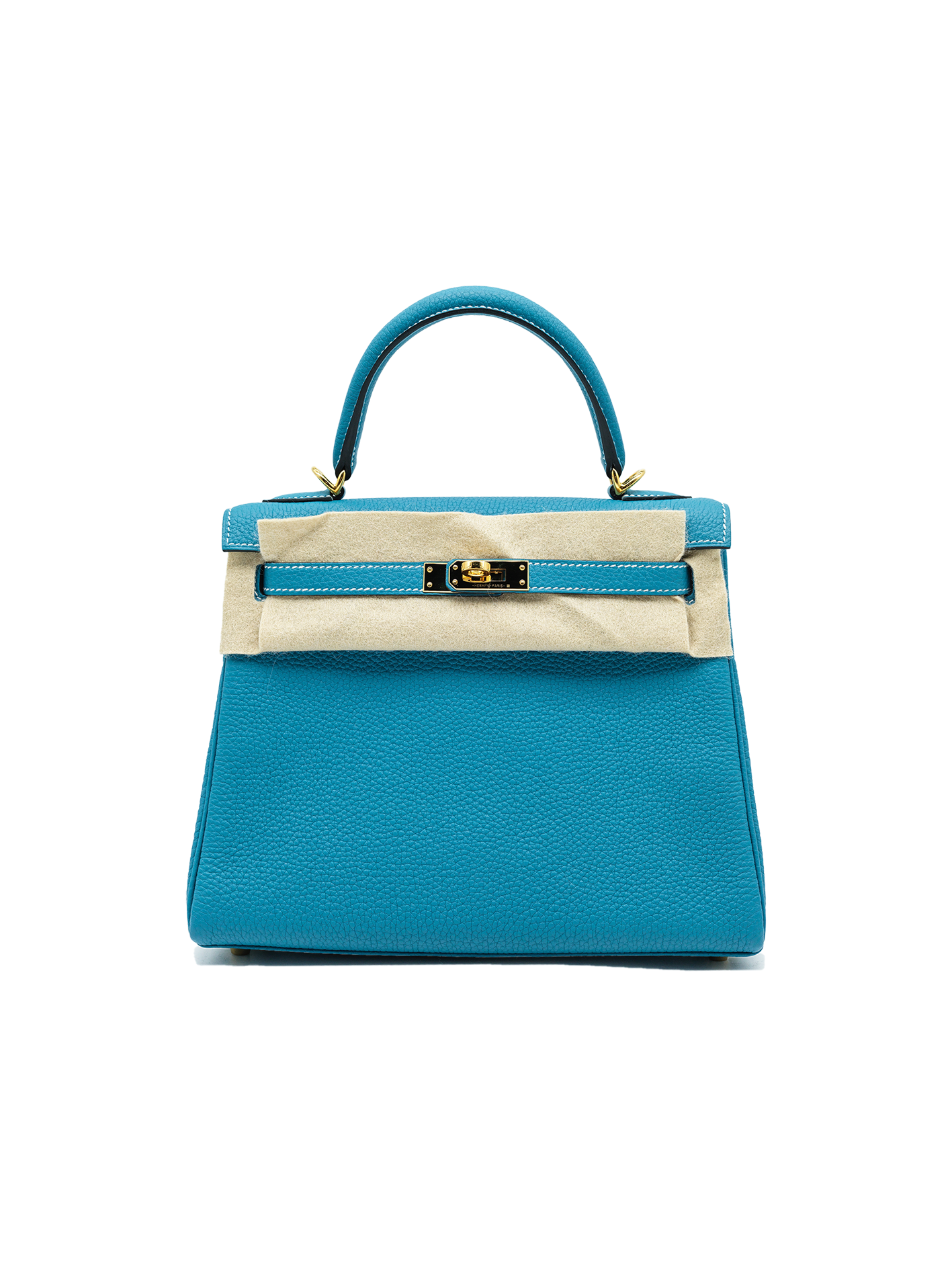 PRE-LOVED HERMÈS KELLY 25 TOGO BLEU JEAN GHW