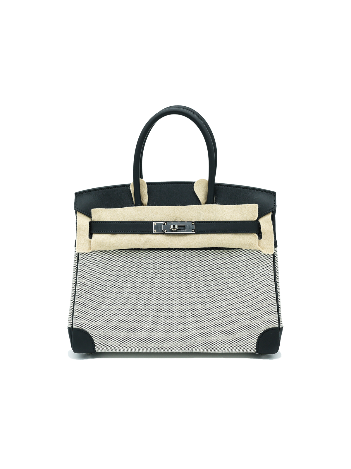 NEW HERMÈS BIRKIN 30 TOILE/ SWIFT BLACK PHW