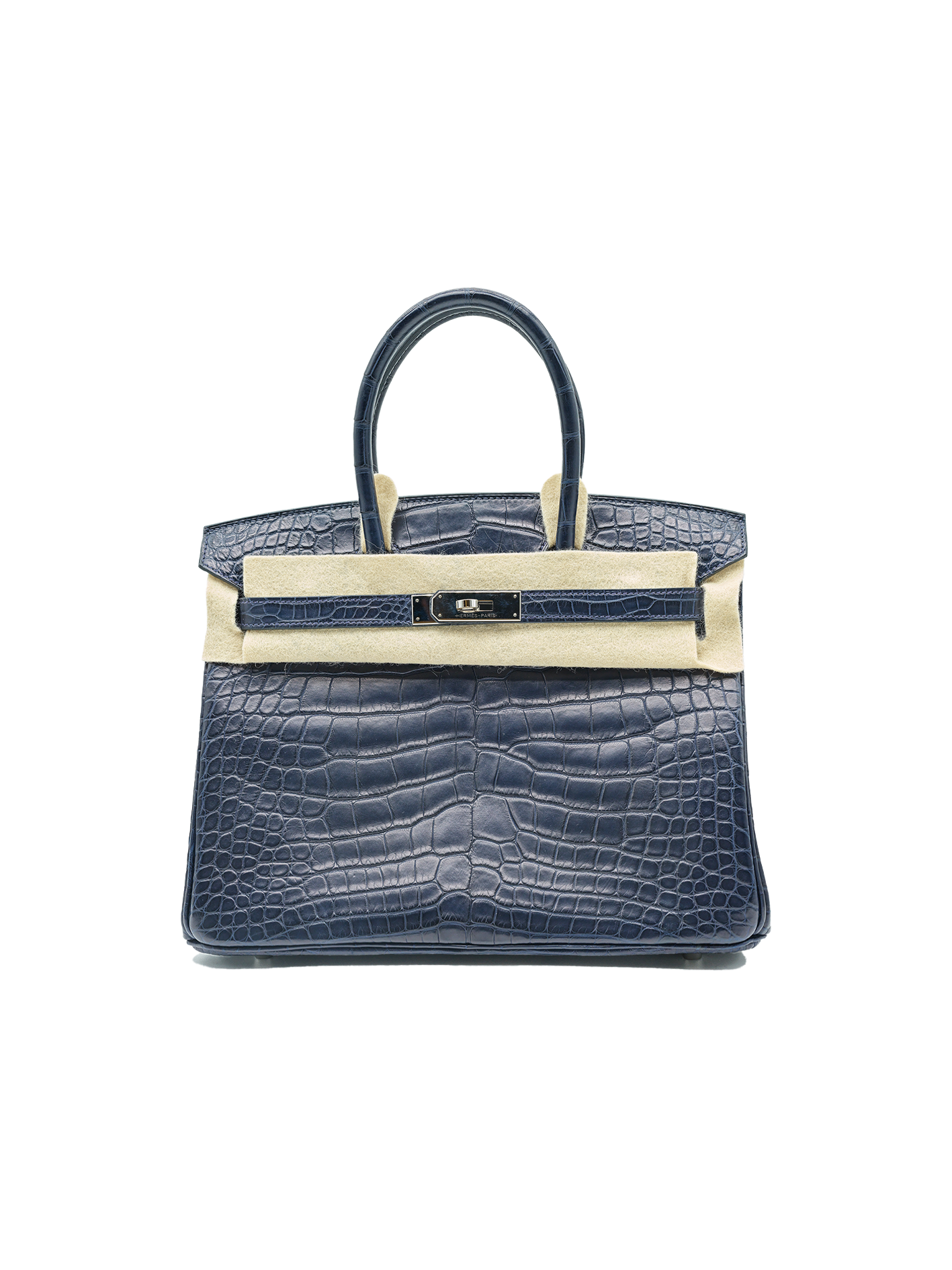 PRE-LOVED HERMÈS BIRKIN 30 ALLIGATOR CROCODILE BLEU PROFOND PHW