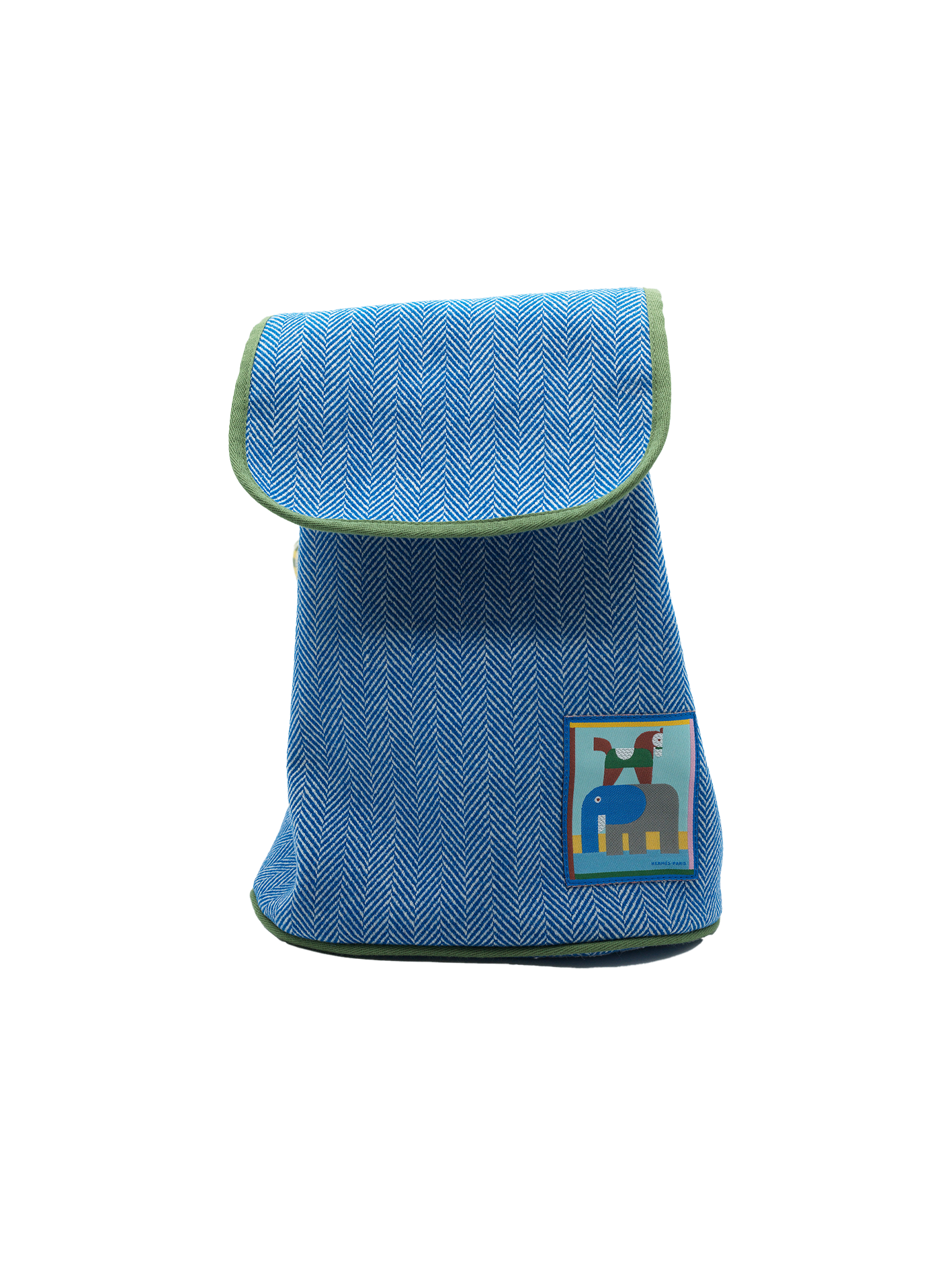 NEW HERMÈS BACKPACK ANIMAUX BLO TOILE BLEU GITANE PHW