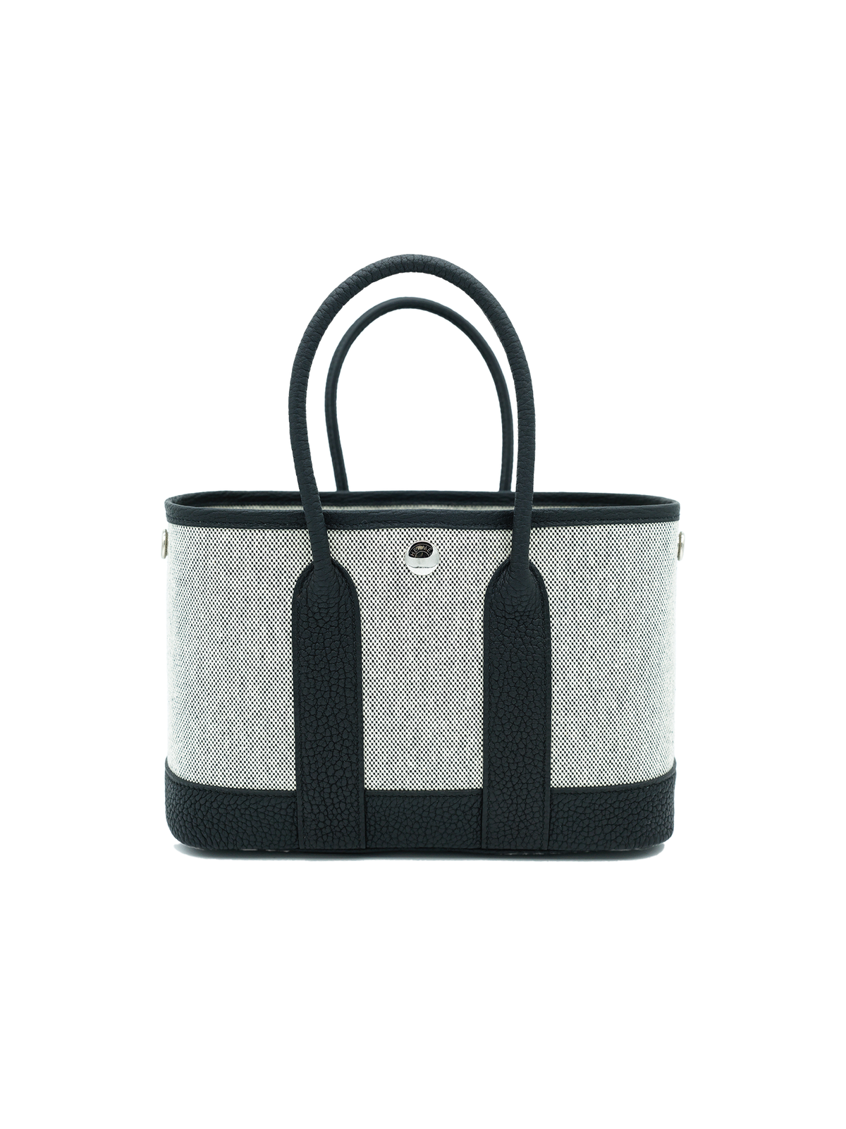 NEW HERMÈS MINI GARDEN PARTY TOILE/ NEGONDA BLACK PHW