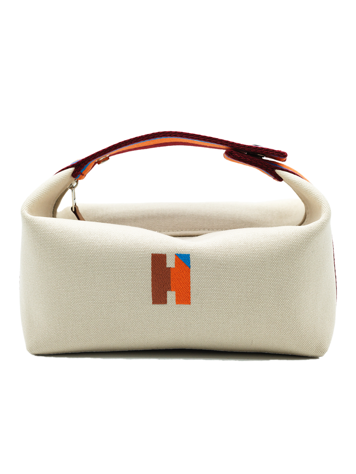 NEW HERMÈS BRIDE-A-BRAC CASE SMALL MODEL TOILE NATURAL PHW