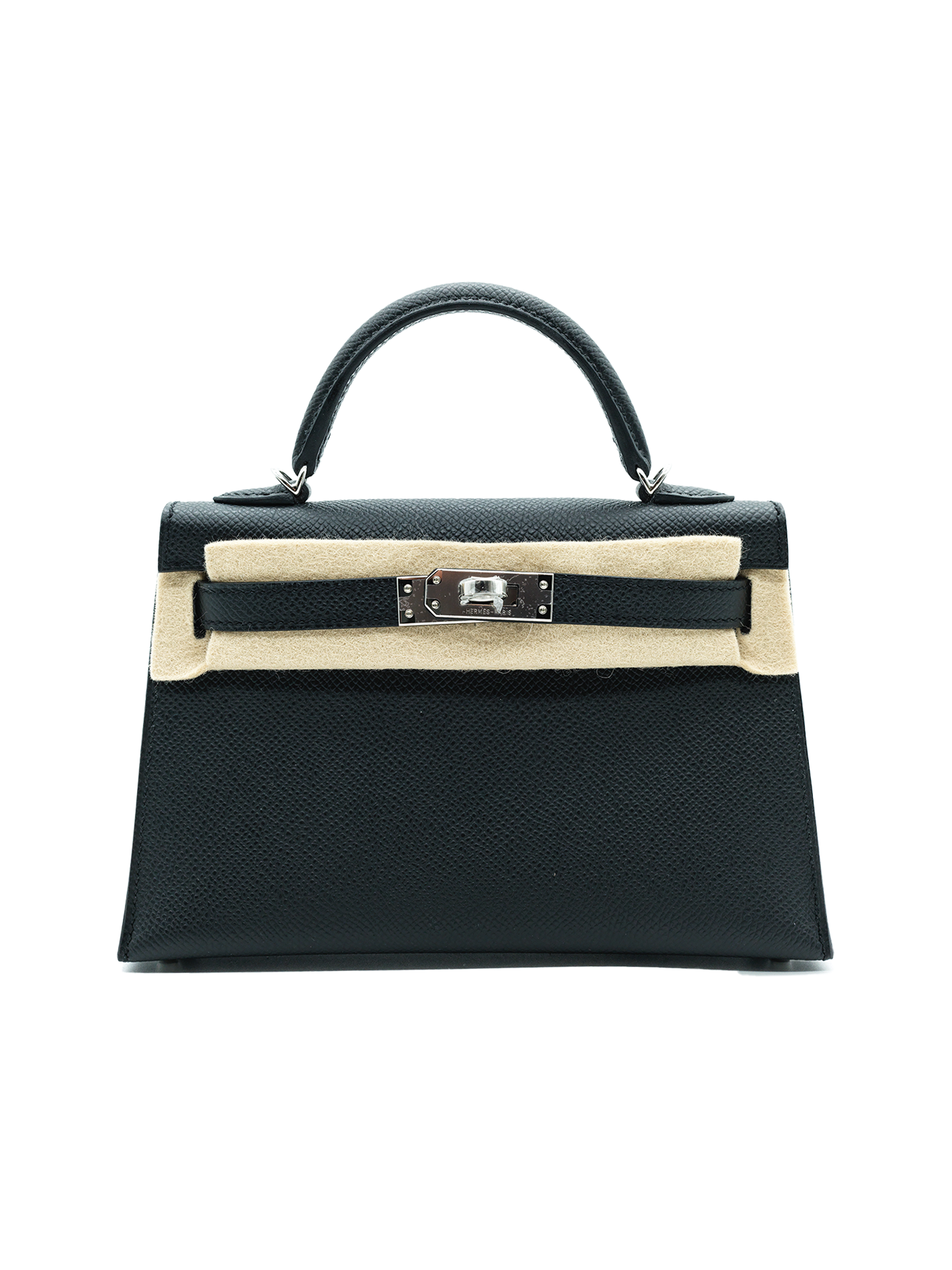 NEW HERMÈS MINI KELLY II EPSOM BLACK PHW
