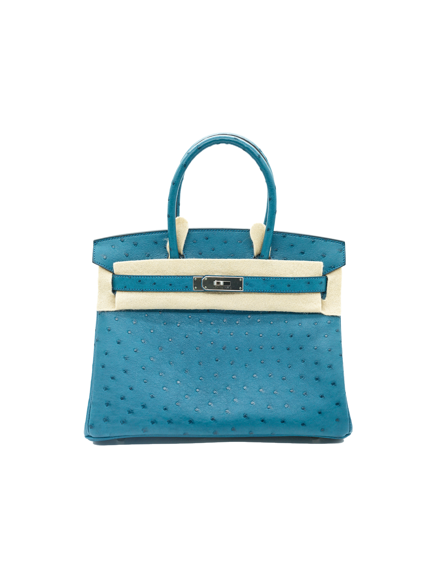 NEW HERMÈS BIRKIN 30 OSTRICH MYKONOS PHW