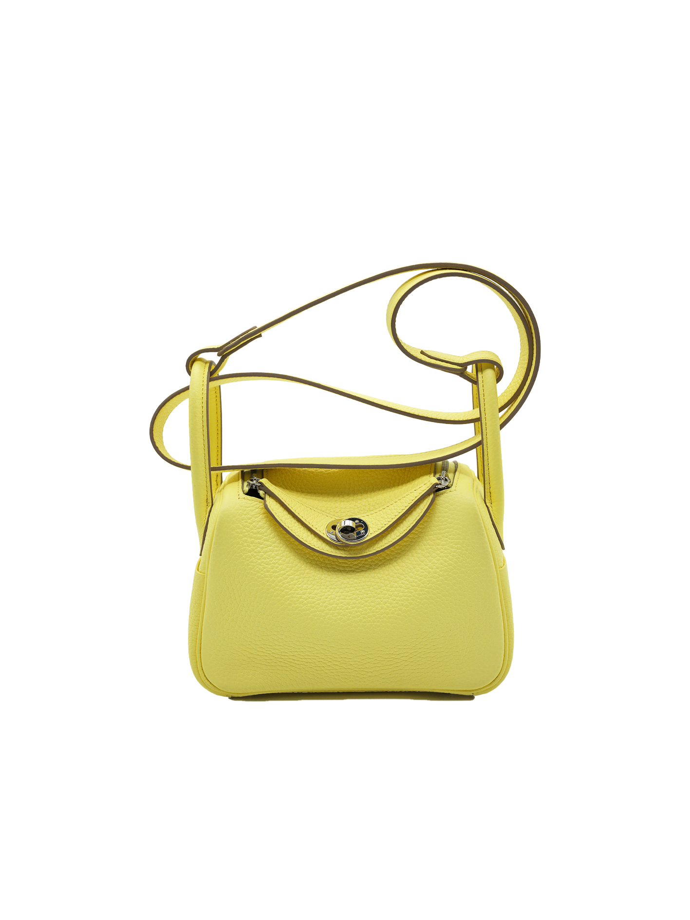 PRE-LOVED HERMÈS MINI LINDY TAURILLON CLEMENCE LIMONCELLO PHW