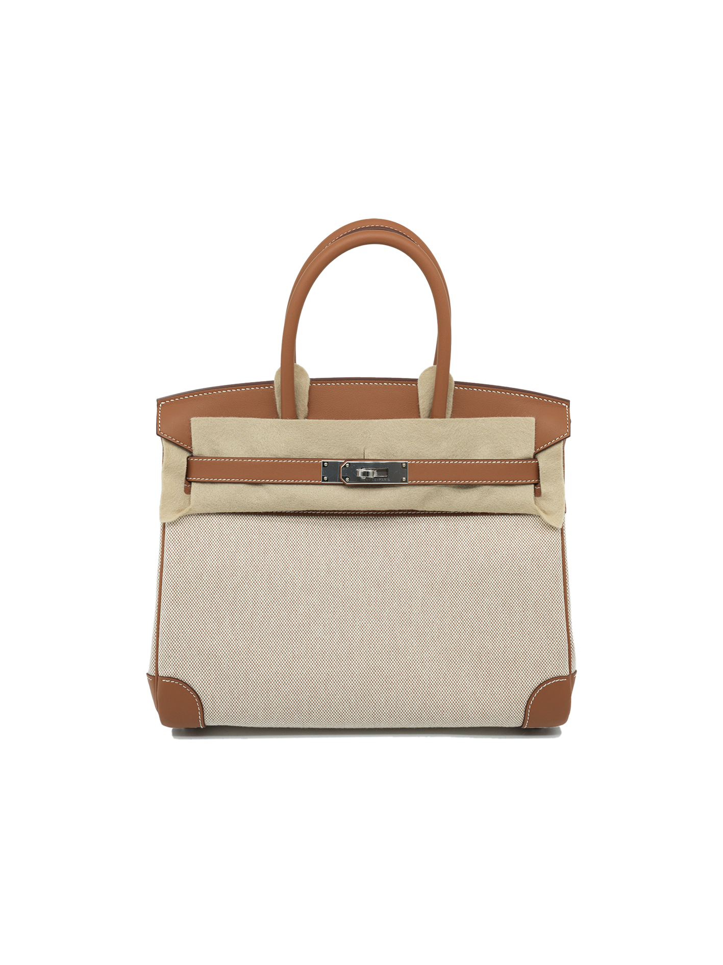 NEW HERMÈS BIRKIN 30 TOILE/ SWIFT GOLD PHW
