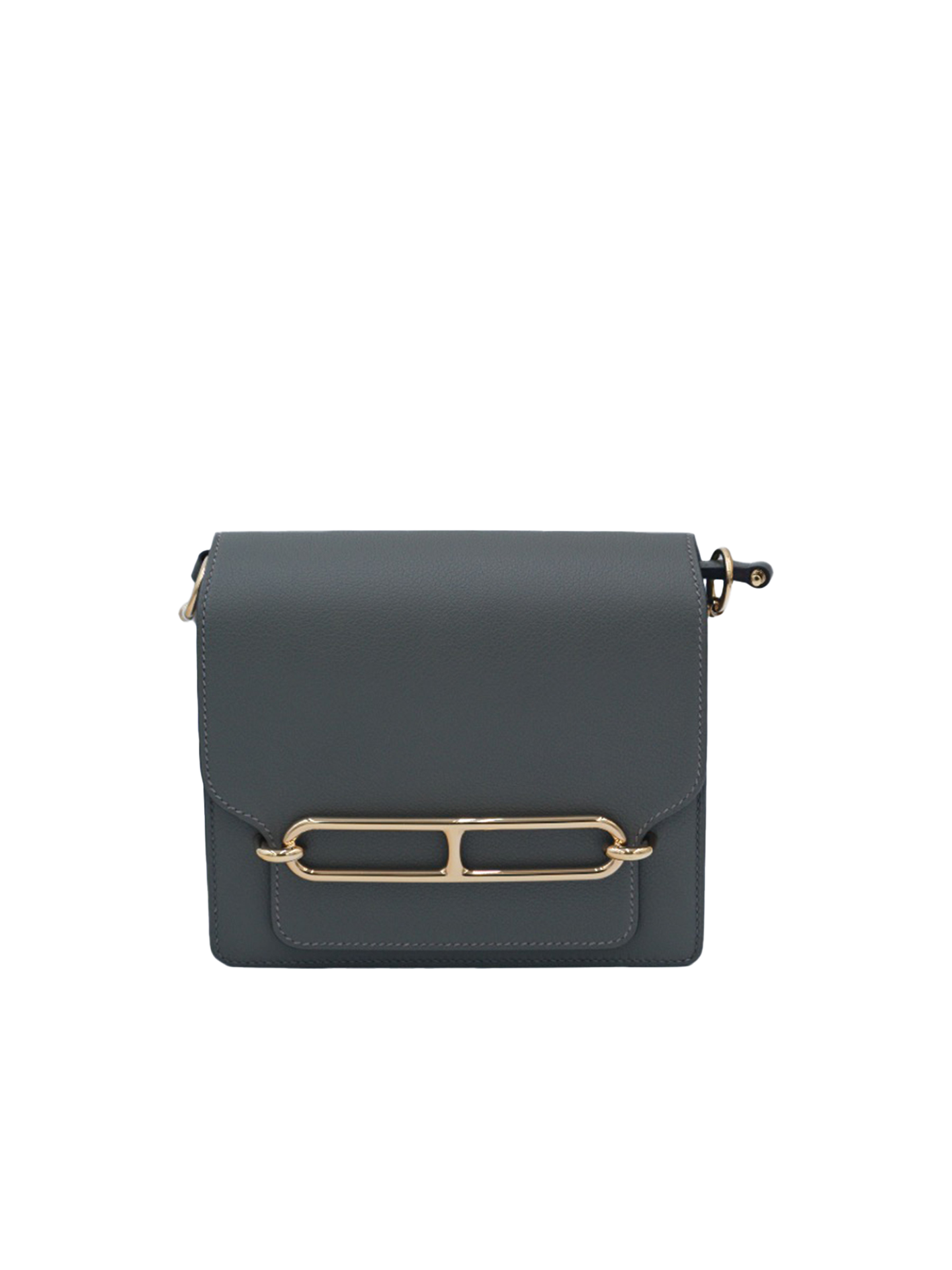 PRE-LOVED HERMÈS MINI ROULIS EVERCOLOR LEATHER GRIS MEYER GHW