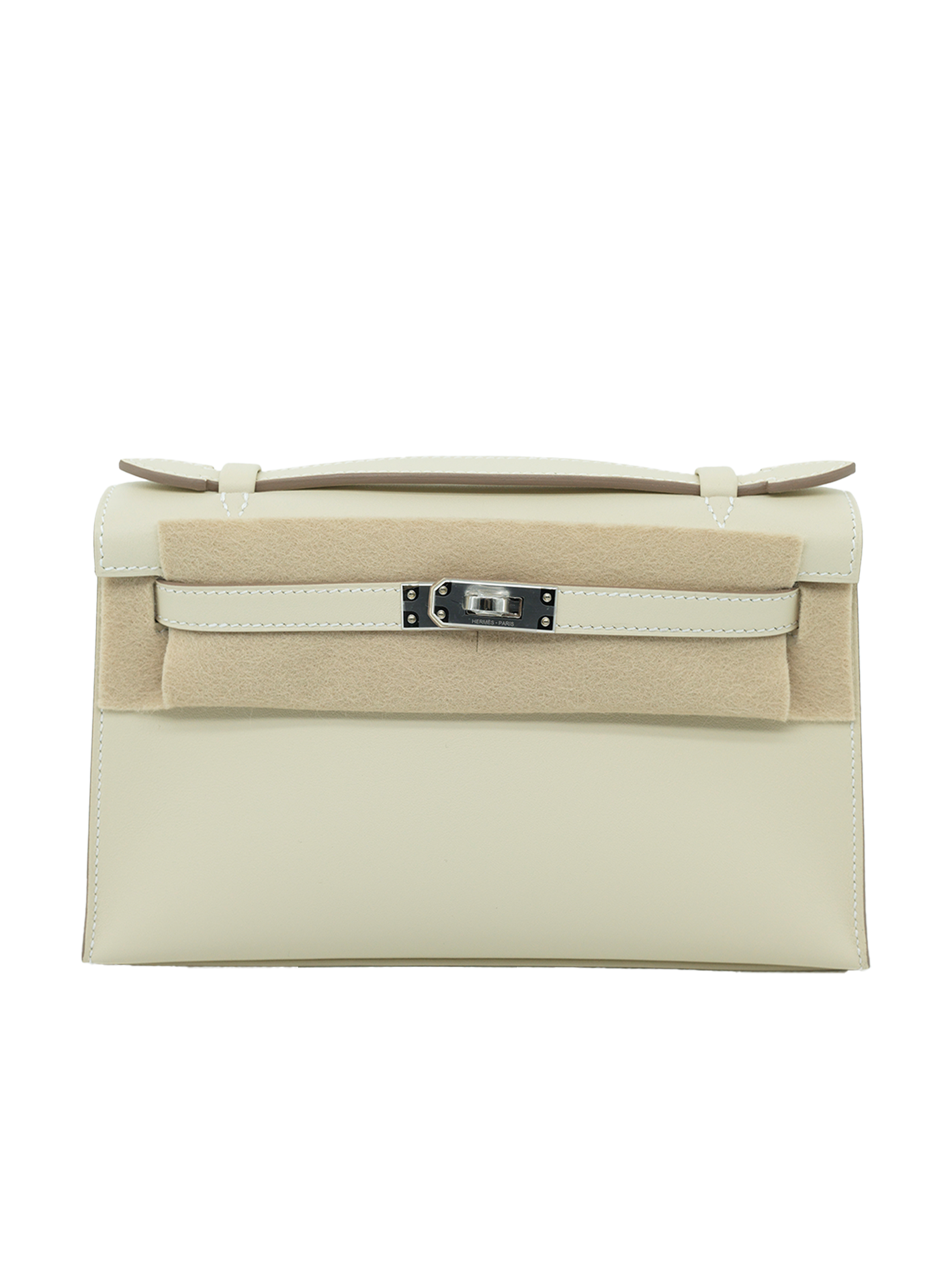 NEW HERMÈS KELLY POCHETTE SWIFT CRAIE PHW