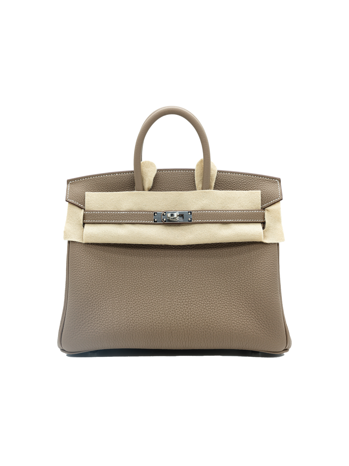 NEW HERMÈS BIRKIN 25 TOGO ETOUPE PHW