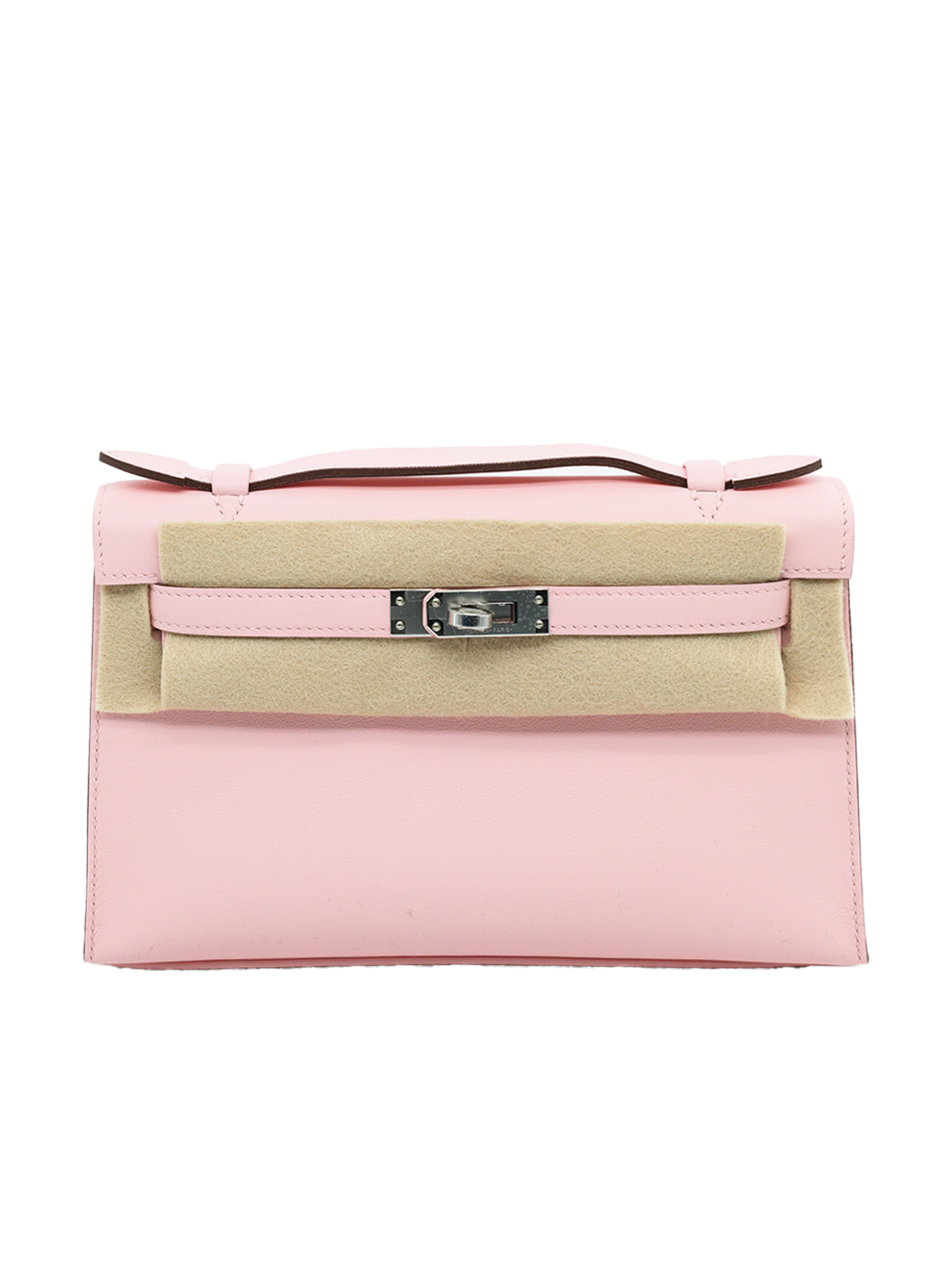 NEW HERMÈS KELLY POCHETTE SWIFT ROSE SAKURA PHW