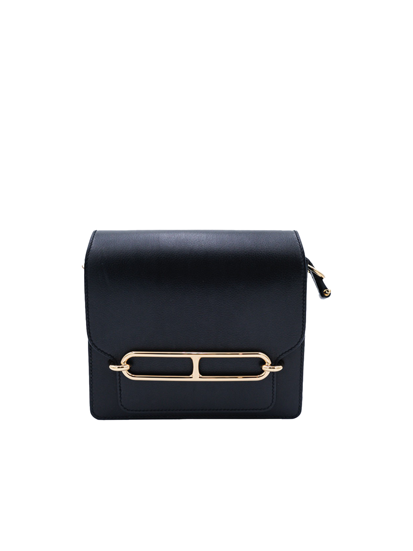 PRE-LOVED HERMÈS MINI ROULIS EVERGRAIN LEATHER BLACK PBHW