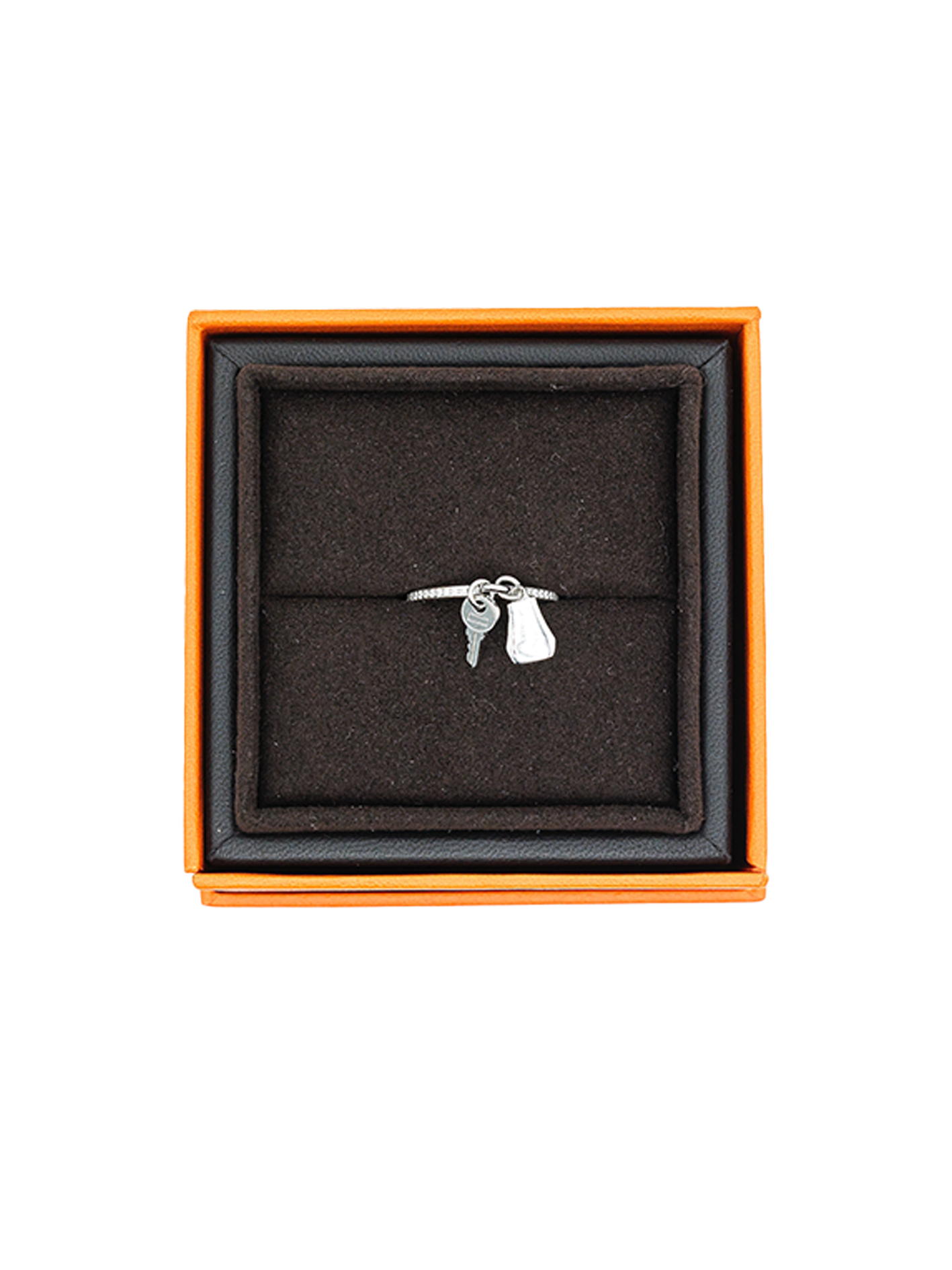 NEW HERMÈS KELLY CLOCHETTE RING SMALL MODEL PHW