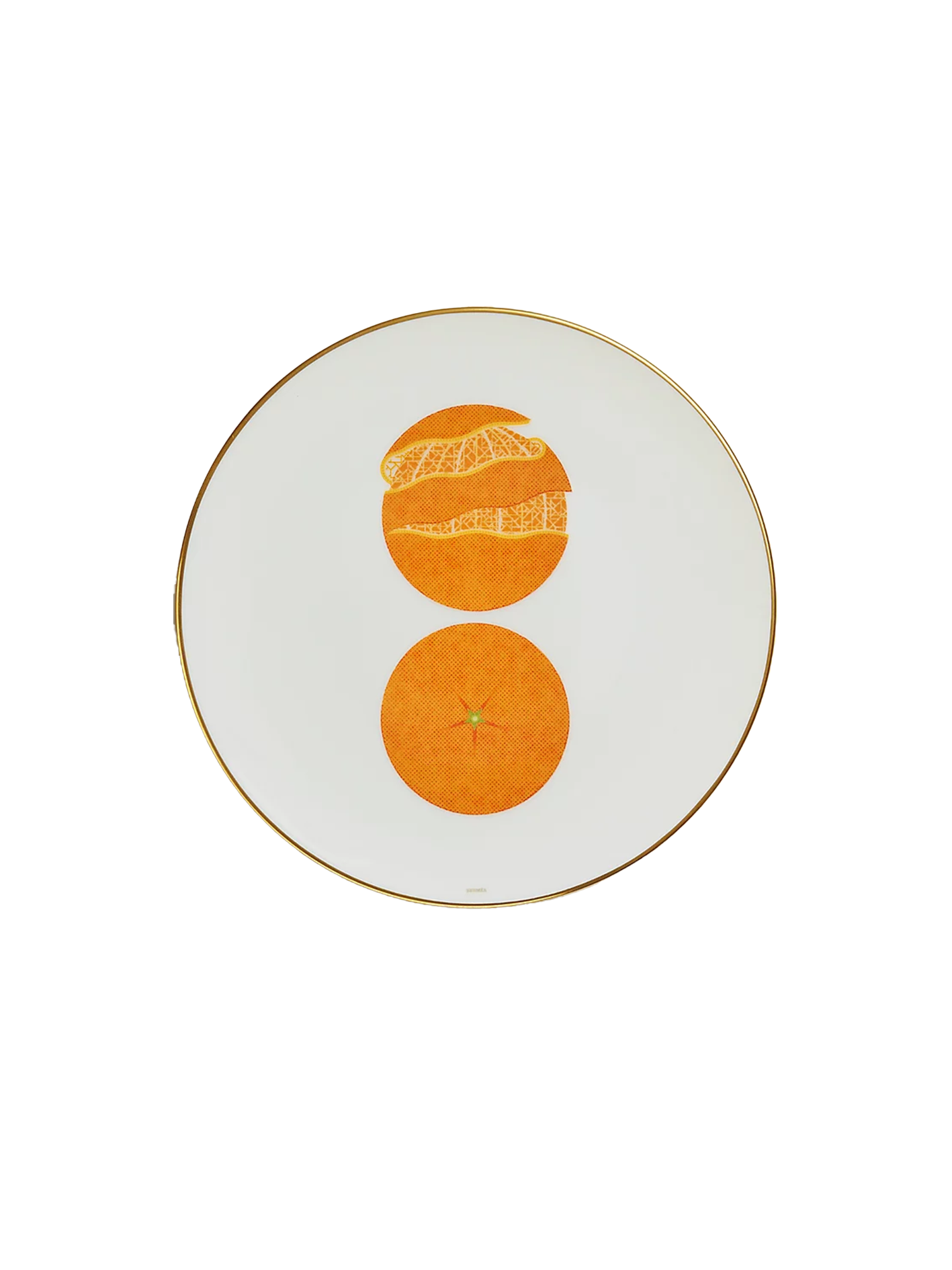NEW HERMÈS KAORUMI DESSERT PLATE ORANGE