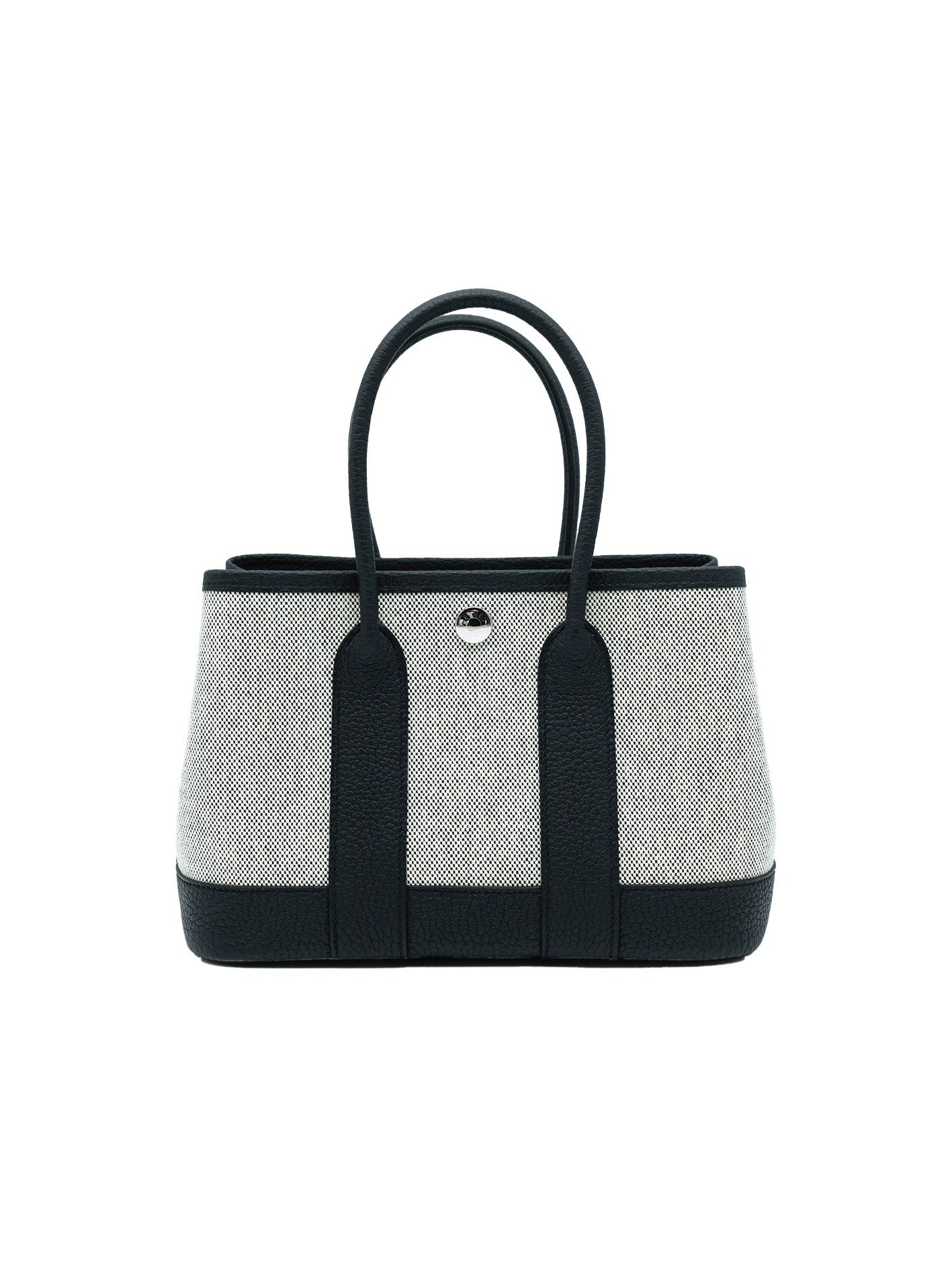 NEW HERMES MINI GARDEN PARTY TOILE/ NEGONDA BLACK PHW