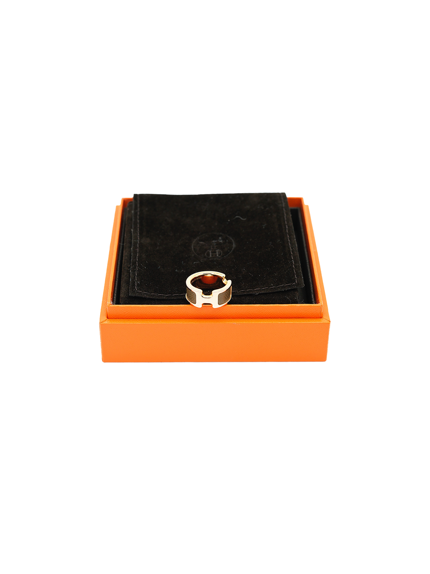 PRE-LOVED HERMÈS OLYMPE RING EPSOM ETOUPE GHW