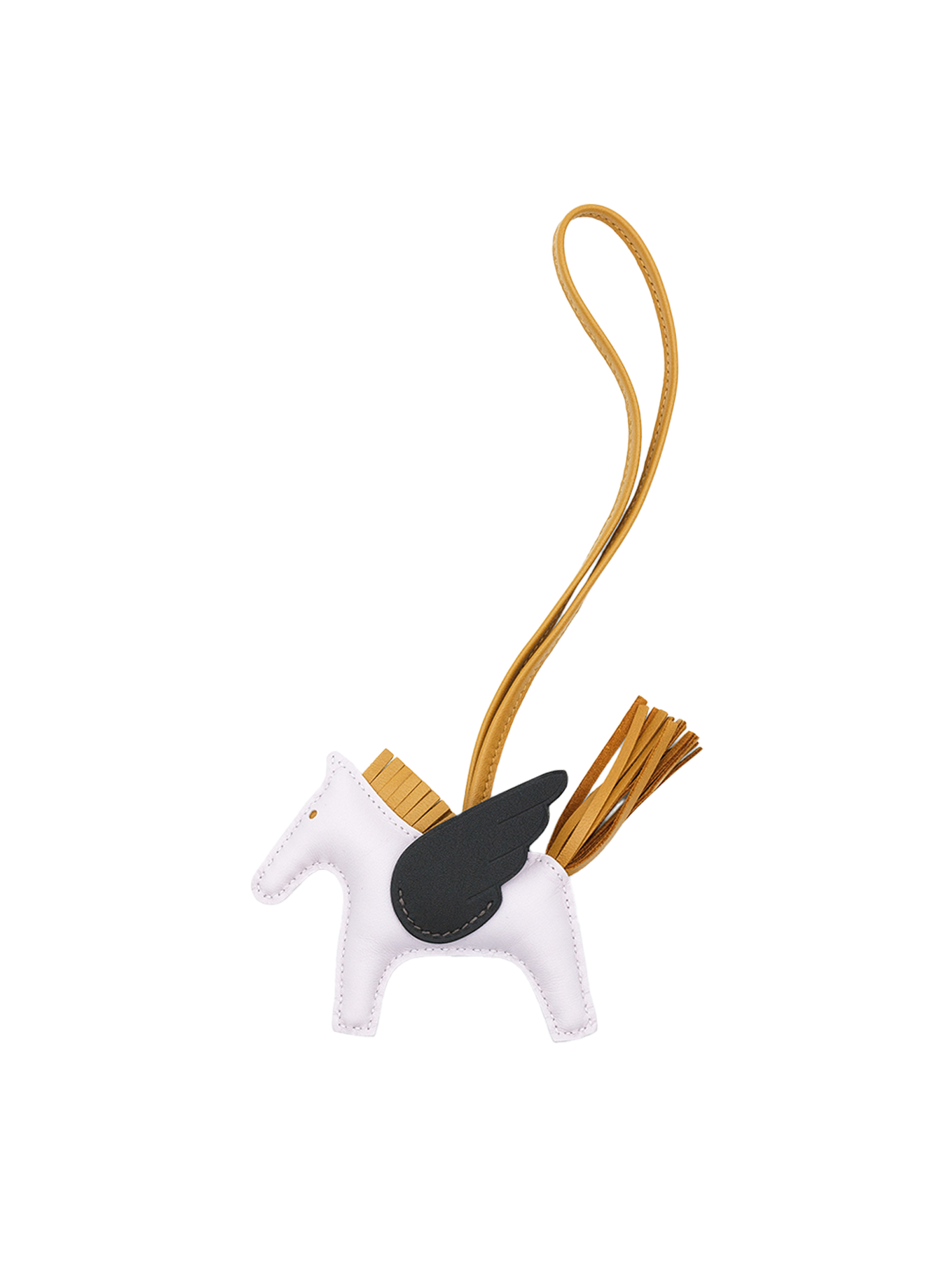 NEW HERMÈS RODEO PEGASE CHARM MAUVE PALE/ SESAME/ EBENE SWIFT