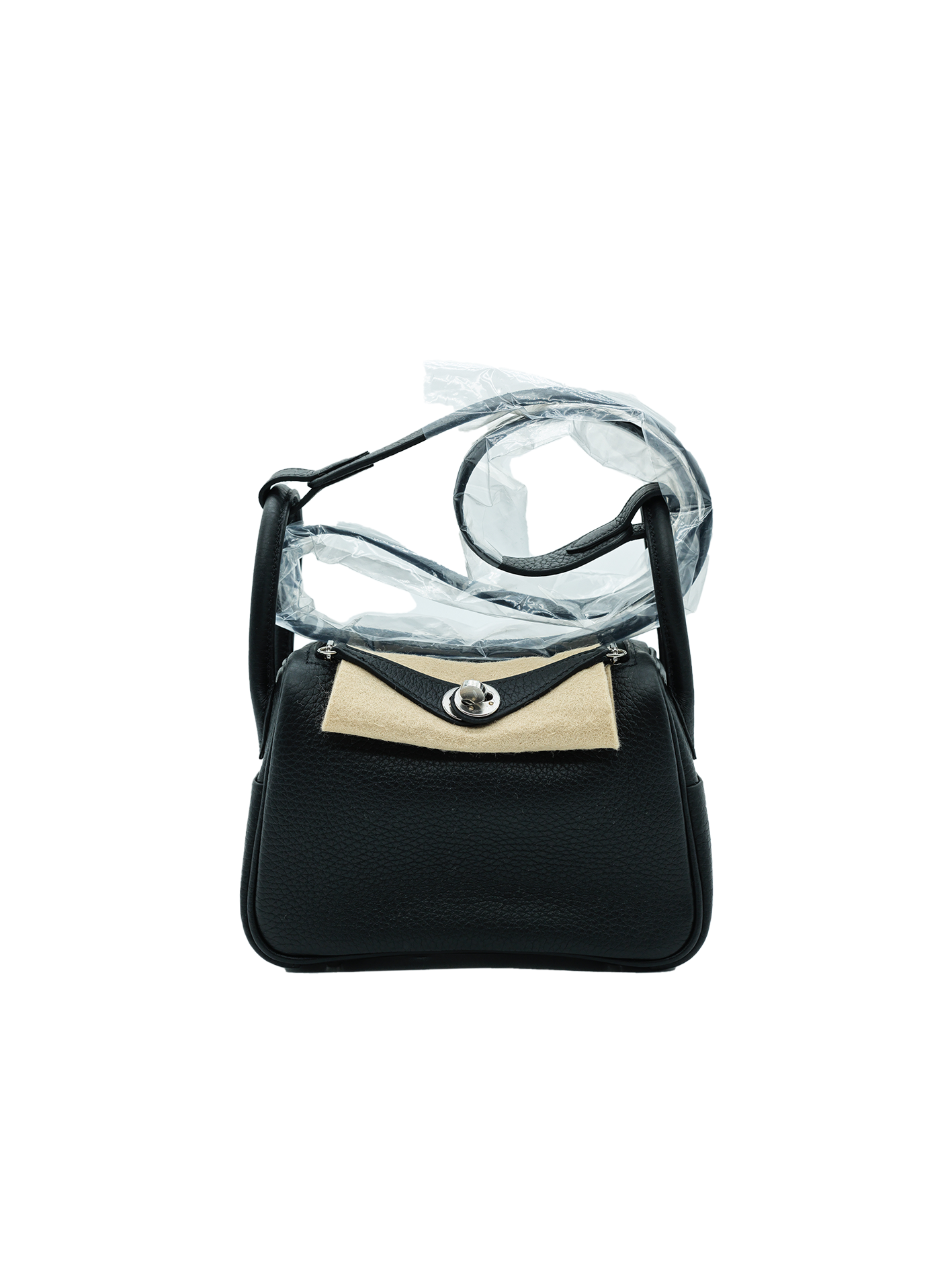 NEW HERMÈS MINI LINDY TAURILLON CLEMENCE BLACK PHW