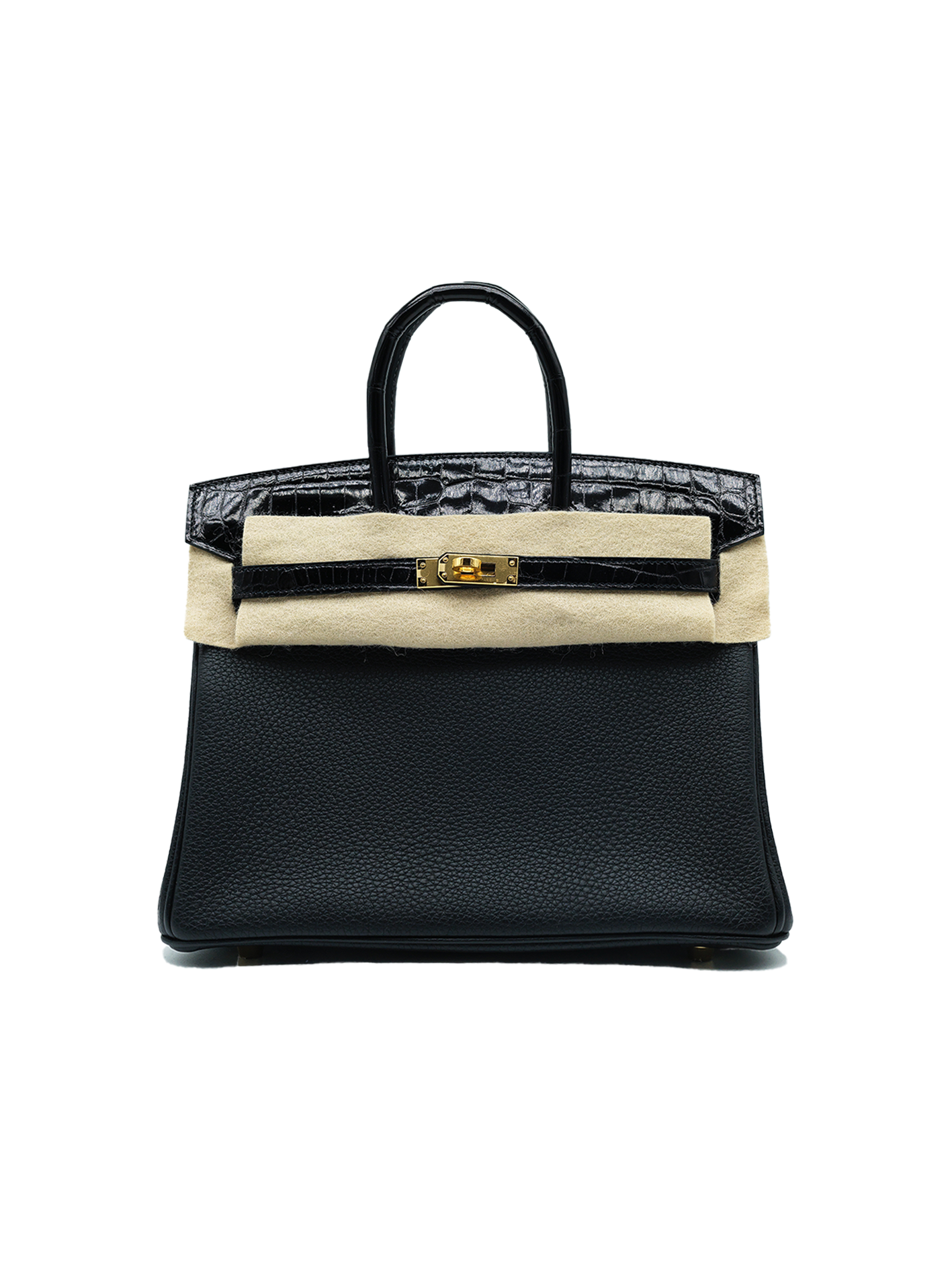 PRE-LOVED HERMÈS BIRKIN 25 TOUCH NILOTICUS CROCODILE/ TOGO BLACK GHW