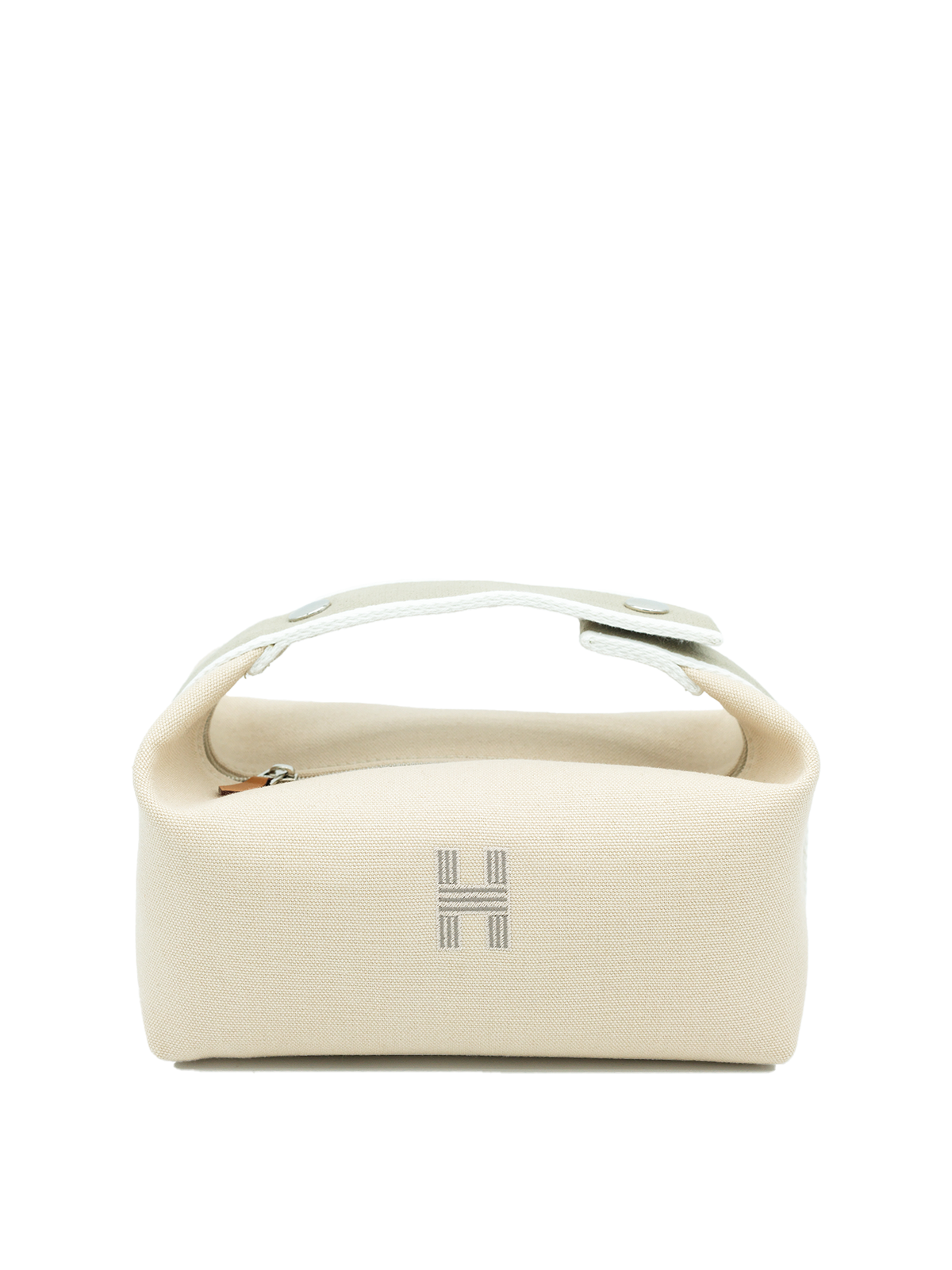NEW HERMÈS BRIDE-A-BRAC CASE LARGE MODEL TOILE BEIGE PHW