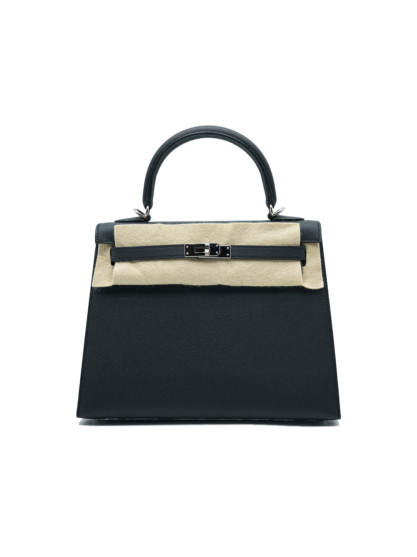 PRE-LOVED HERMÈS KELLY 25 EPSOM BLACK PHW