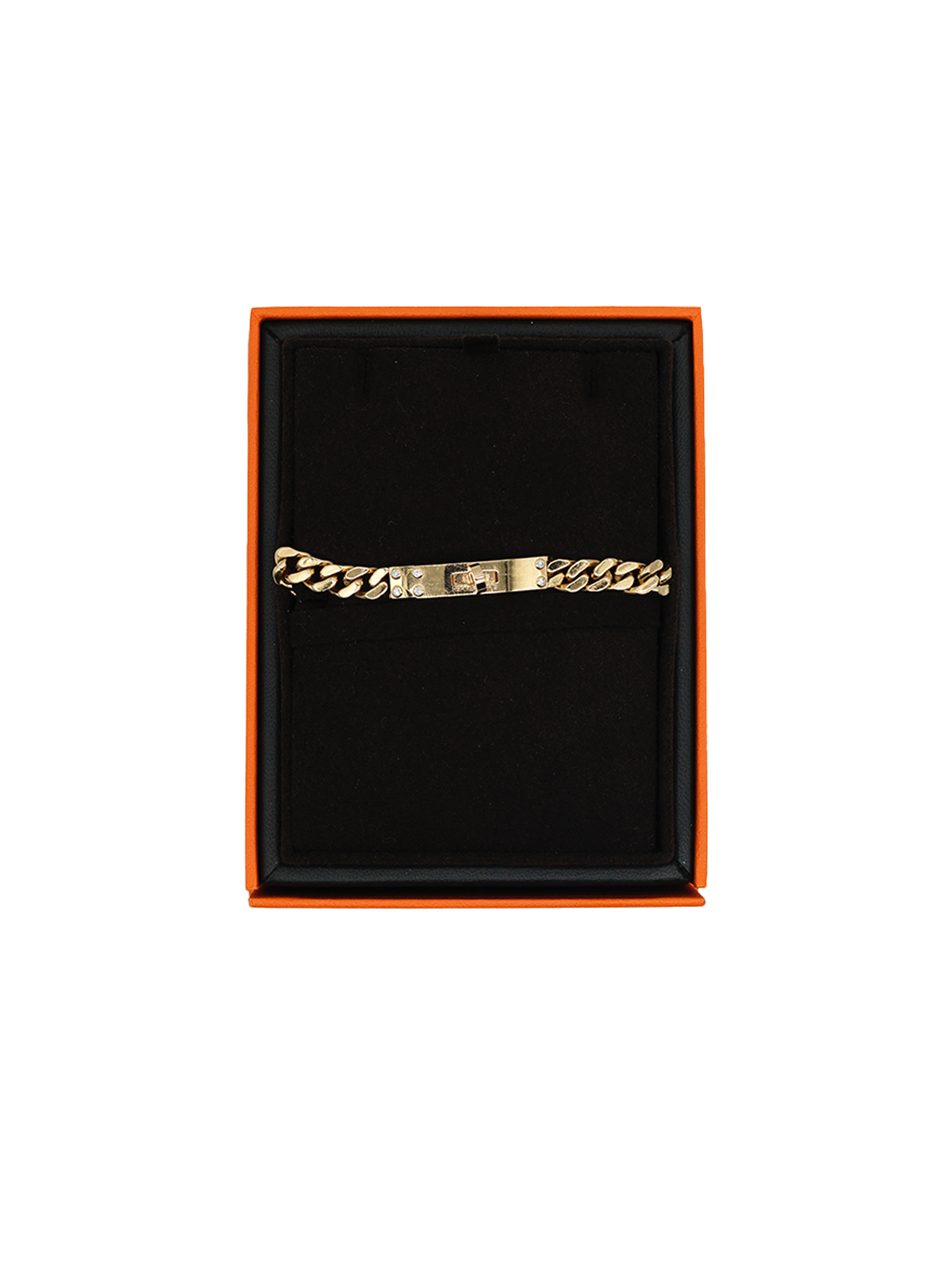 PRE-LOVED HERMÈS KELLY GOURMETTE BRACELET WITH DIAMOND GHW