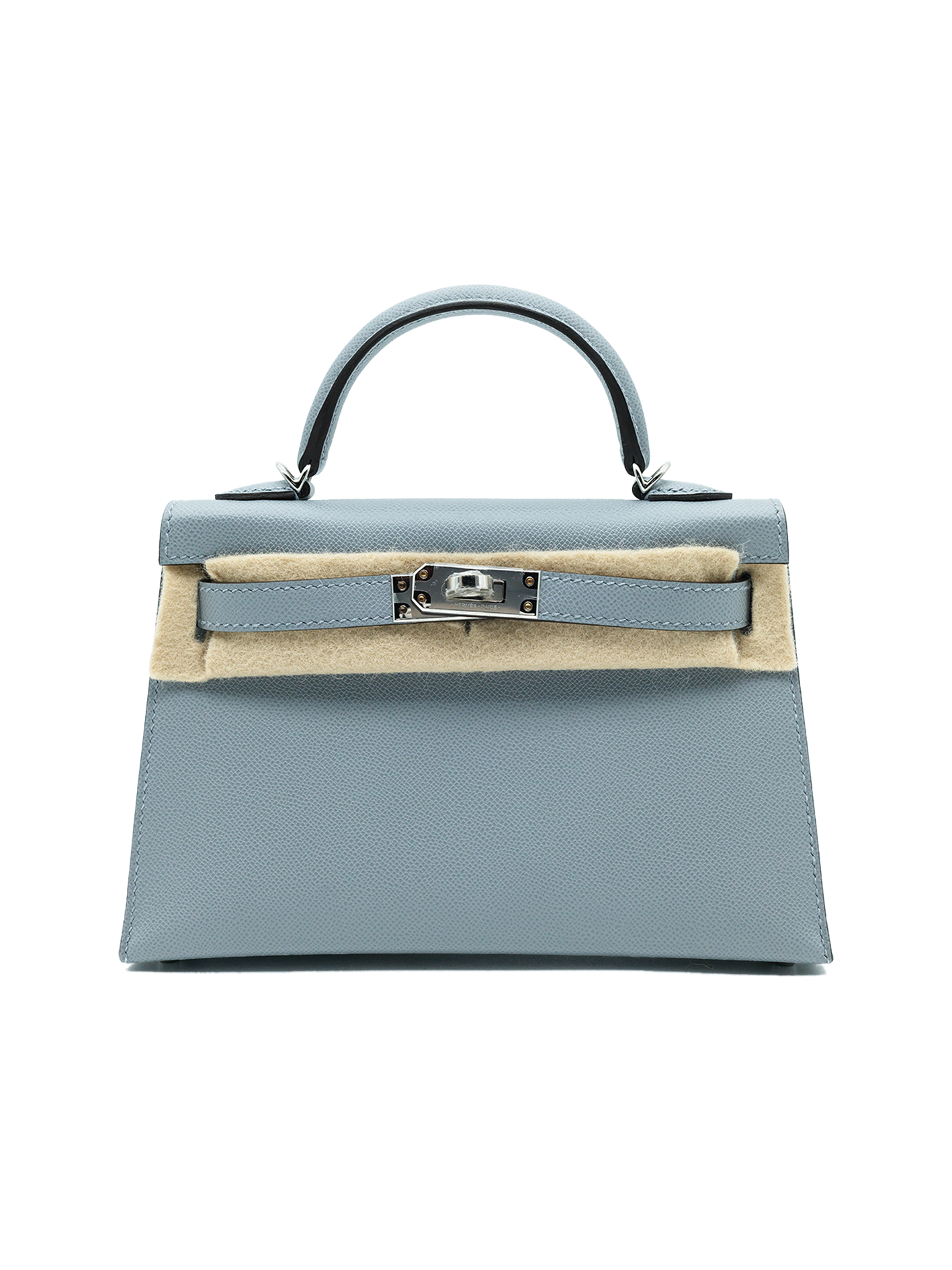 NEW HERMÈS MINI KELLY II MADAME GRIS PANTIN PHW