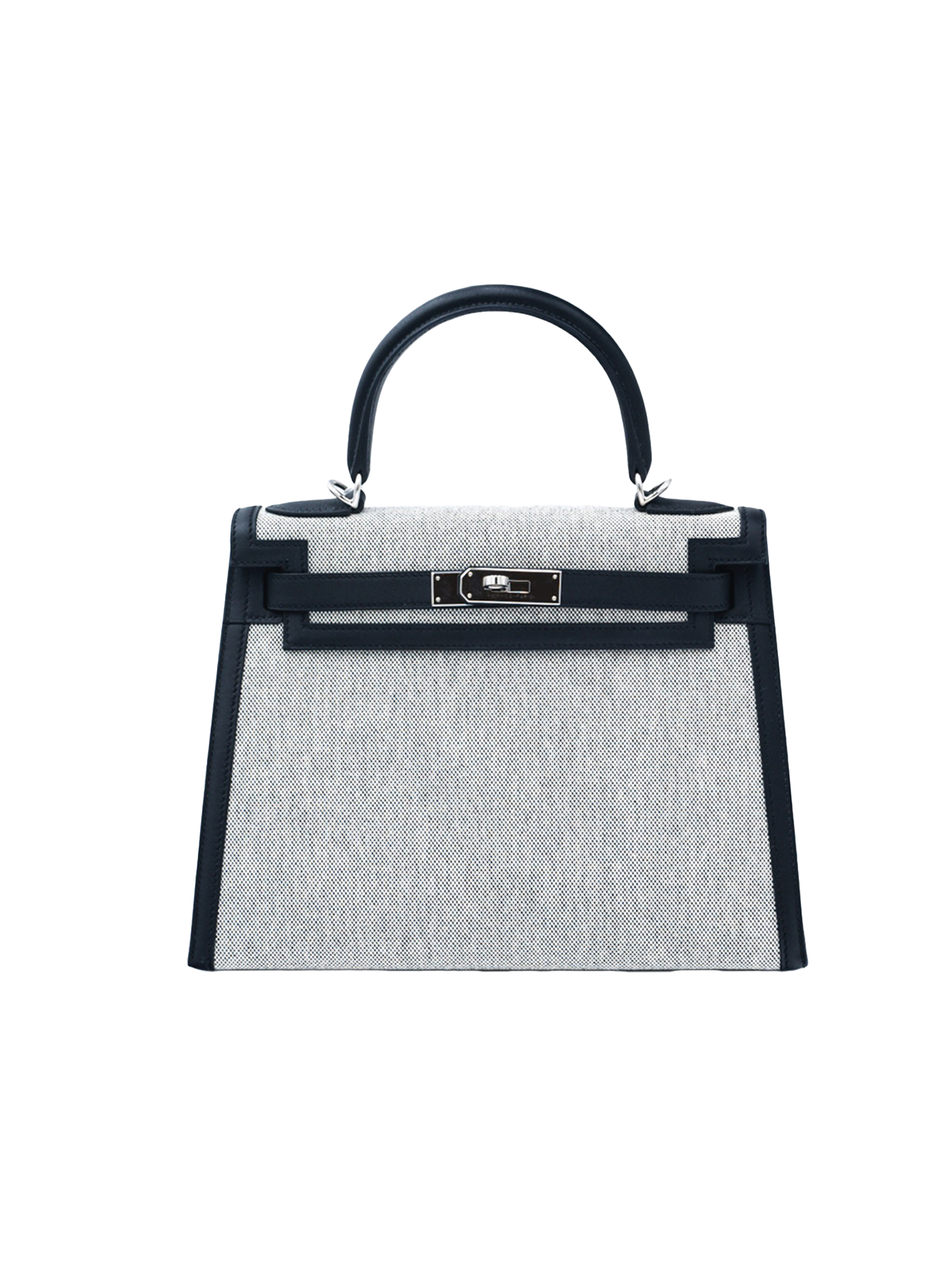 PRE-LOVED HERMÈS KELLY 28 SWIFT BLACK W/ TOILE PHW