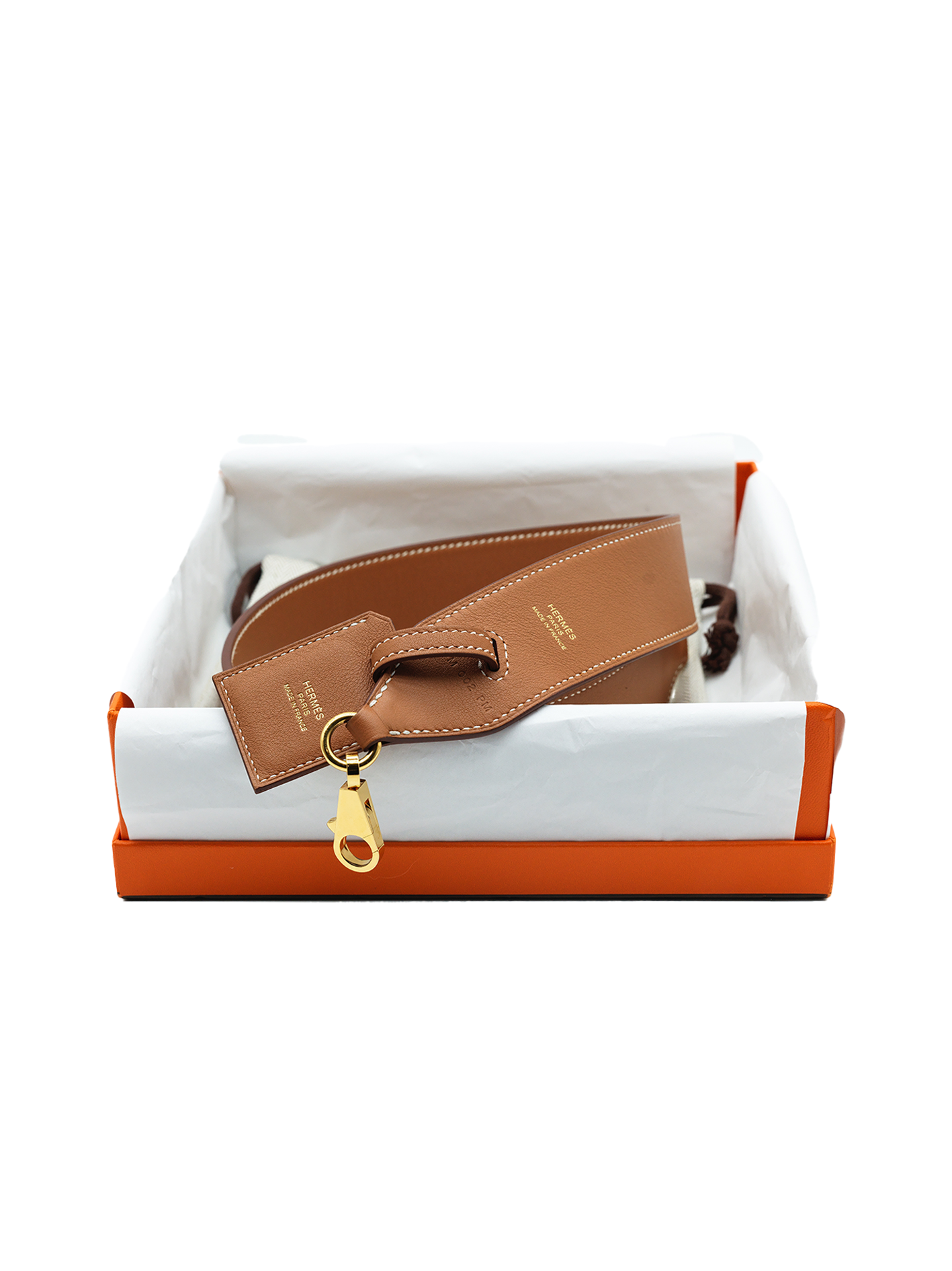 PRE-LOVED HERMÈS BAND ETIQUETTE VEAU GOLD GHW