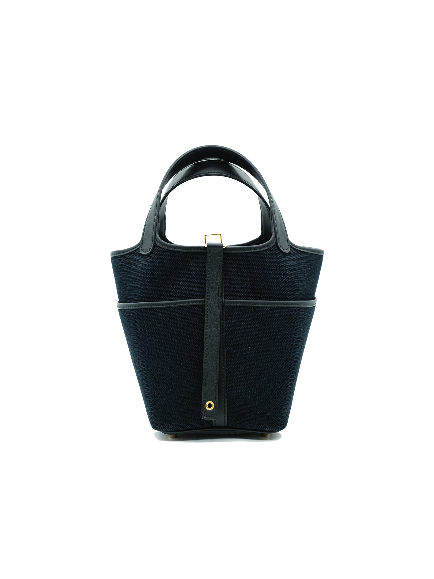 PRE-LOVED HERMÈS PICOTIN 18 CARGO TOILE/ SWIFT BLACK GHW