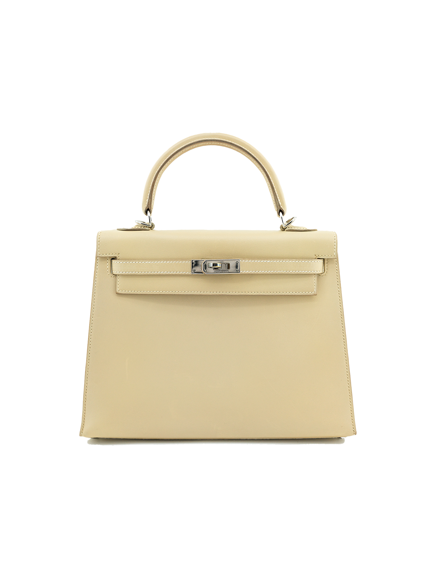 PRE-LOVED HERMÈS KELLY 25 BARENIA PARCHEMIN PHW